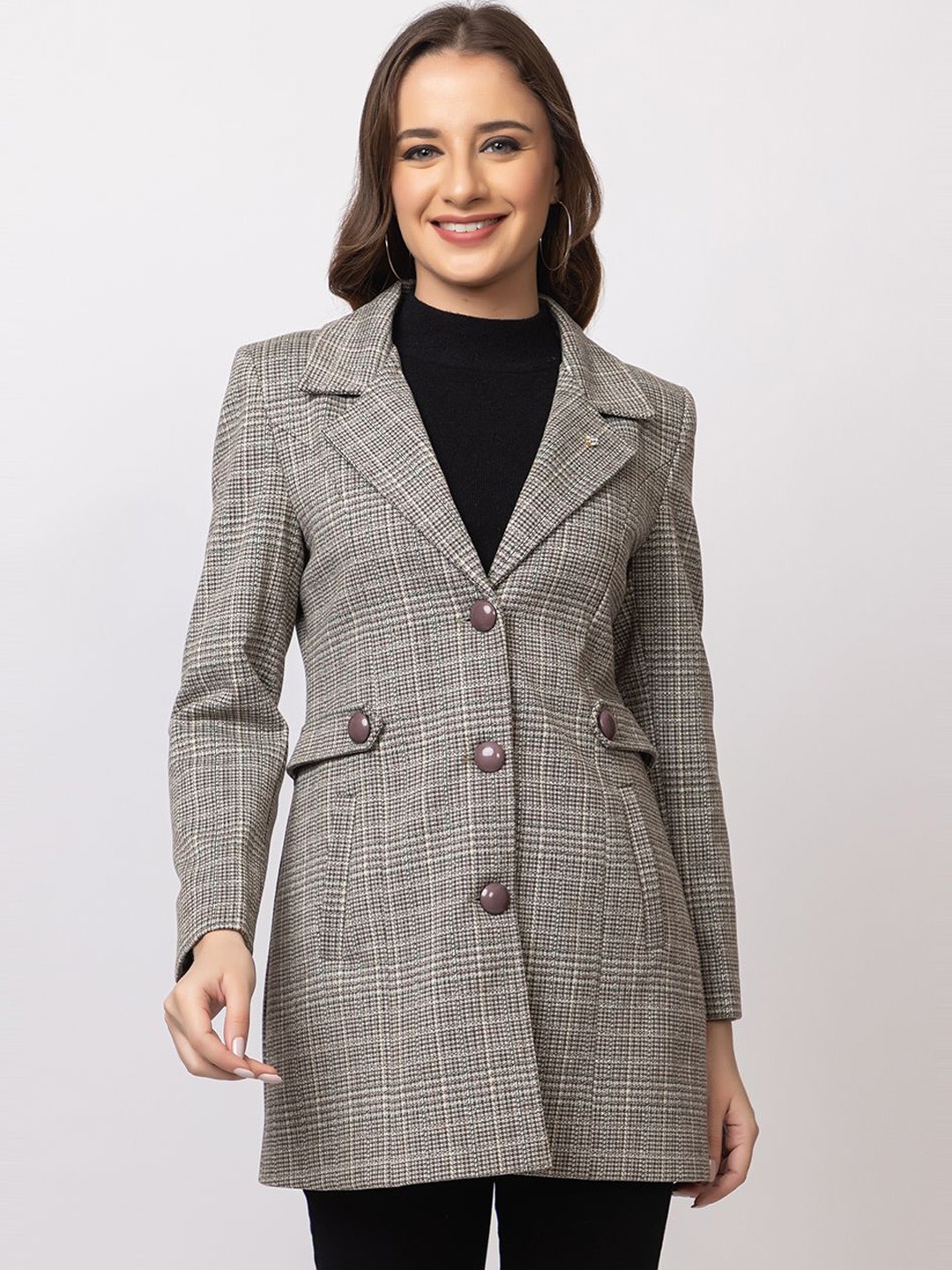 

TWENTY ME Women Single-Breasted Overcoat, Olive