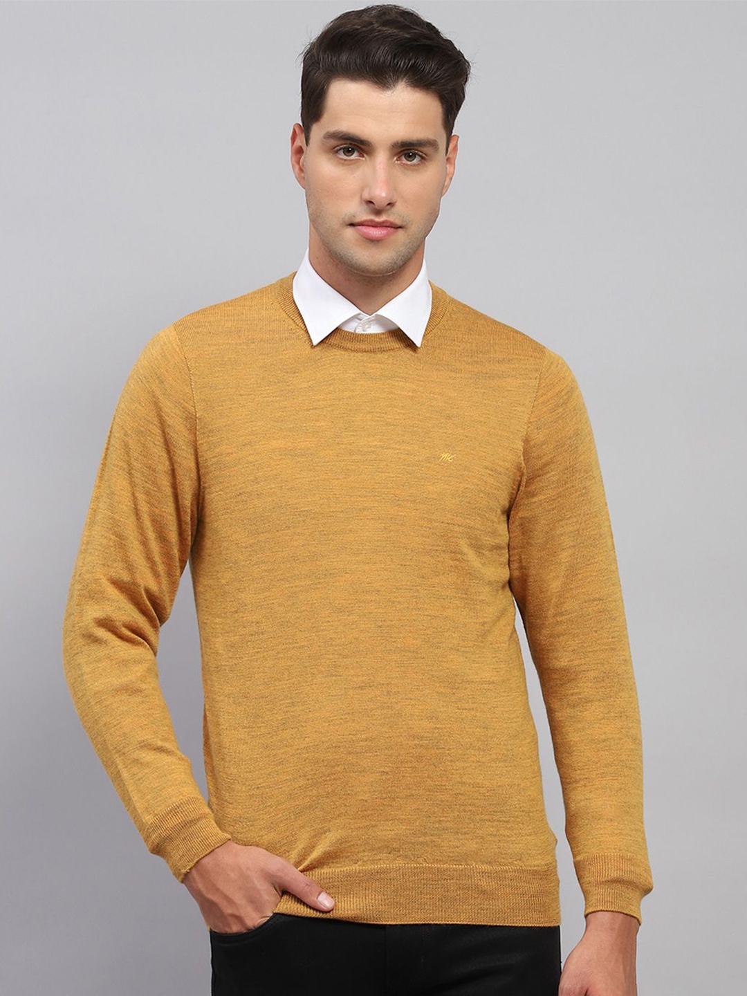 

Monte Carlo Men Woollen Pullover, Mustard