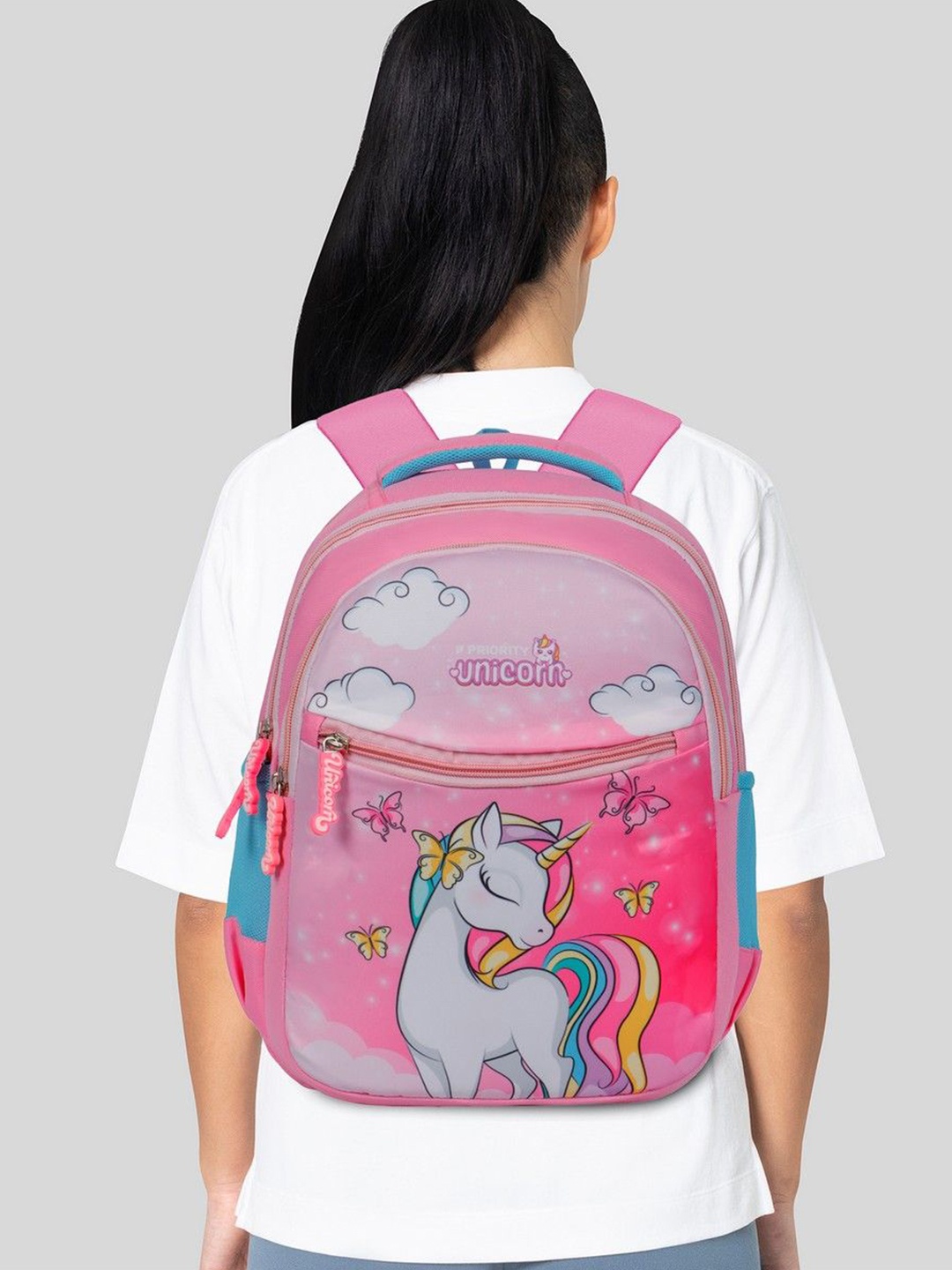 

Priority Kids Graphic Printed Backpack, Pink