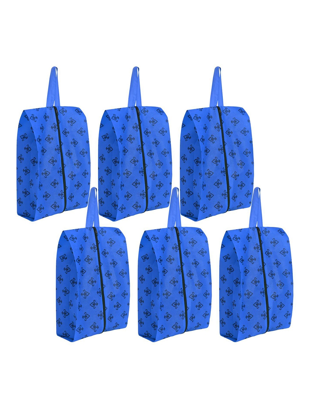 

prettykrafts Blue & Black 6 Pieces Printed Shoes Organisers
