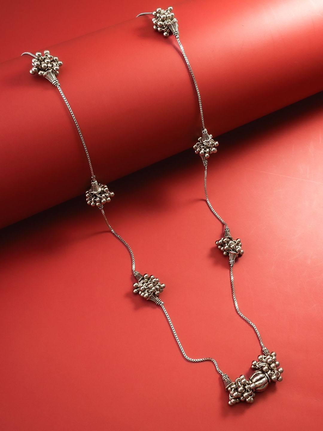 

aadita Silver Textured Necklace