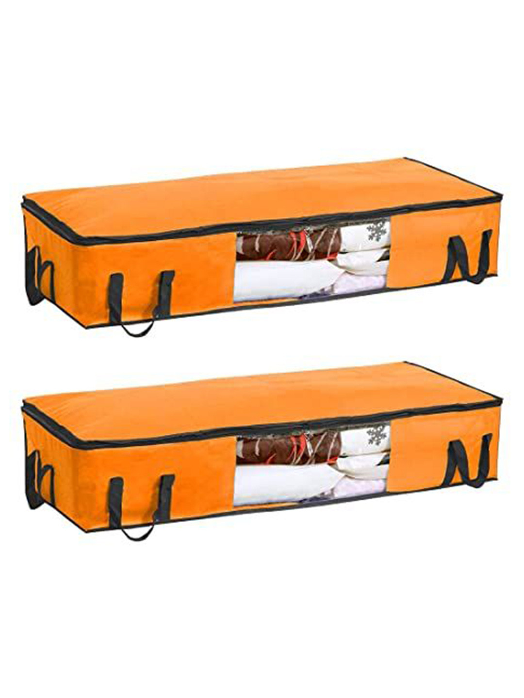 

prettykrafts Orange & Black 2 Pieces Multi-Utility Organisers