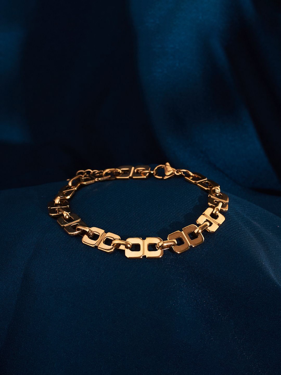 

SALTY Stainless Steel Geometric Chain Link Bracelet, Gold