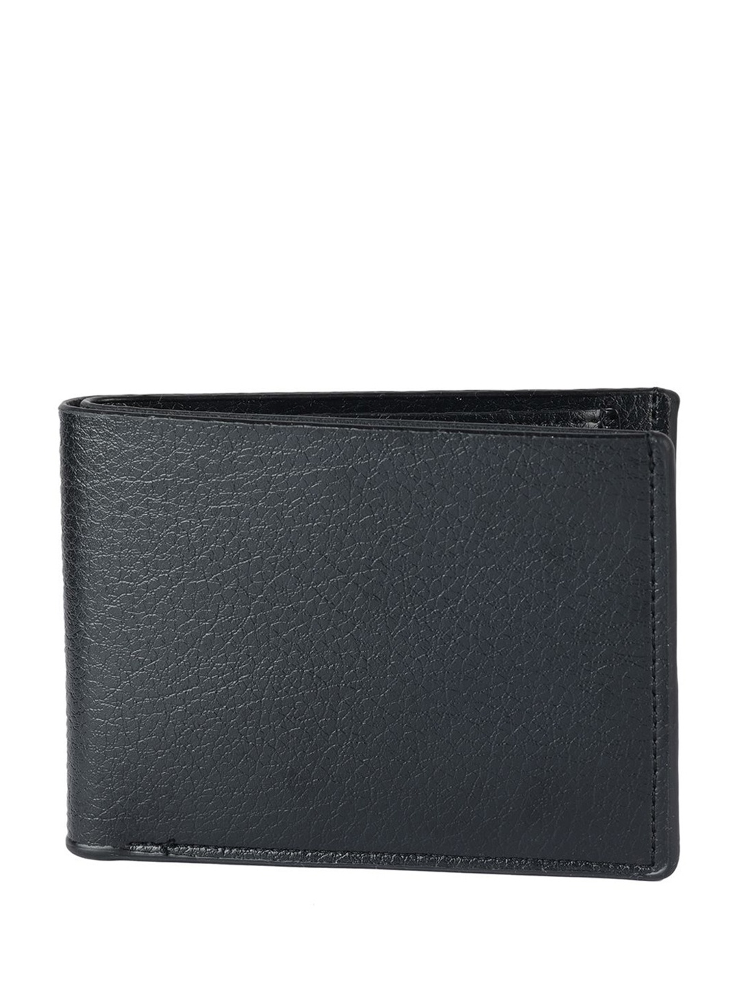 

SAZARA Women Leather Two Fold Wallet, Black