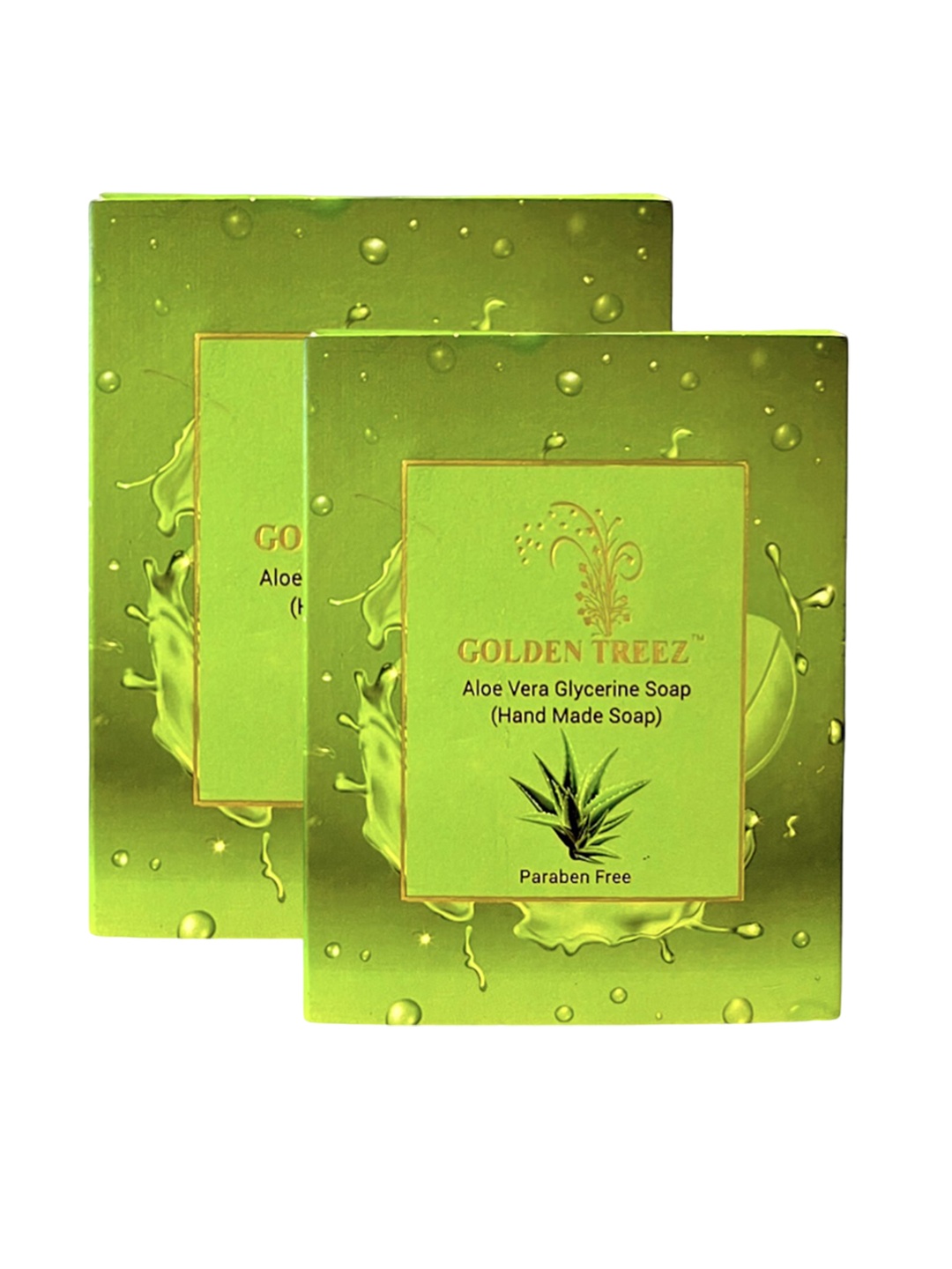 

Golden Treez Set Of 2 Aloe Vera Glycerine Soaps- 115 ml Each, Green