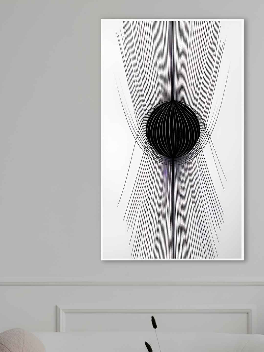 

nestroots Monochrome Elegance Striking Visual Contrast White & Black Canvas Wall Painting