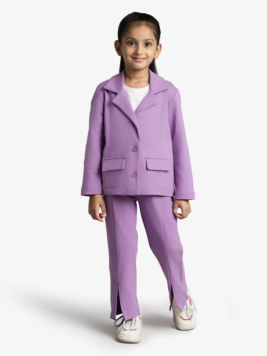 

Ed-a-Mamma Girls Coat with Trousers, Purple