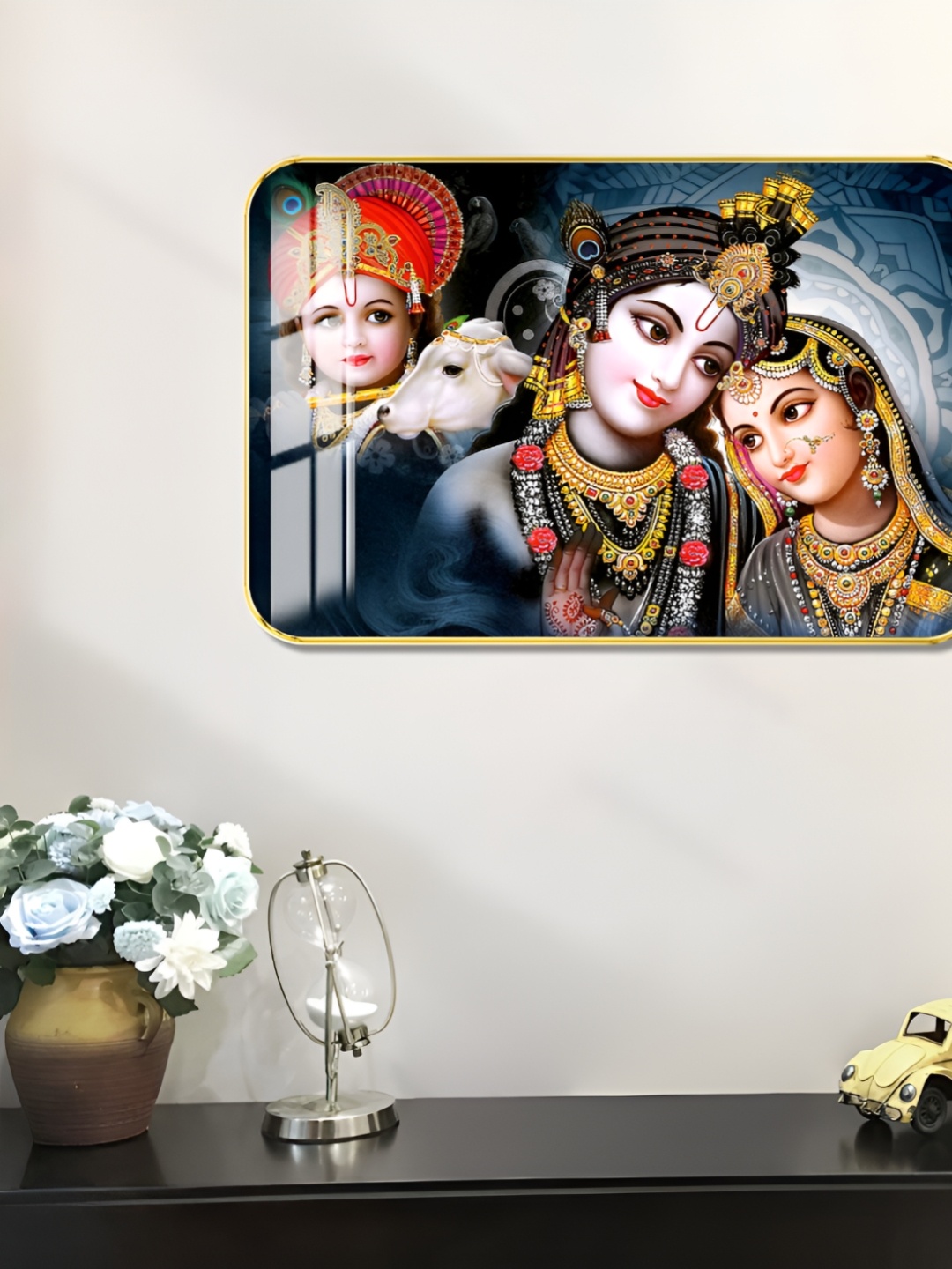 

WALLMAX Gold-Toned 1 Piece Wood Other Wall Paintings
