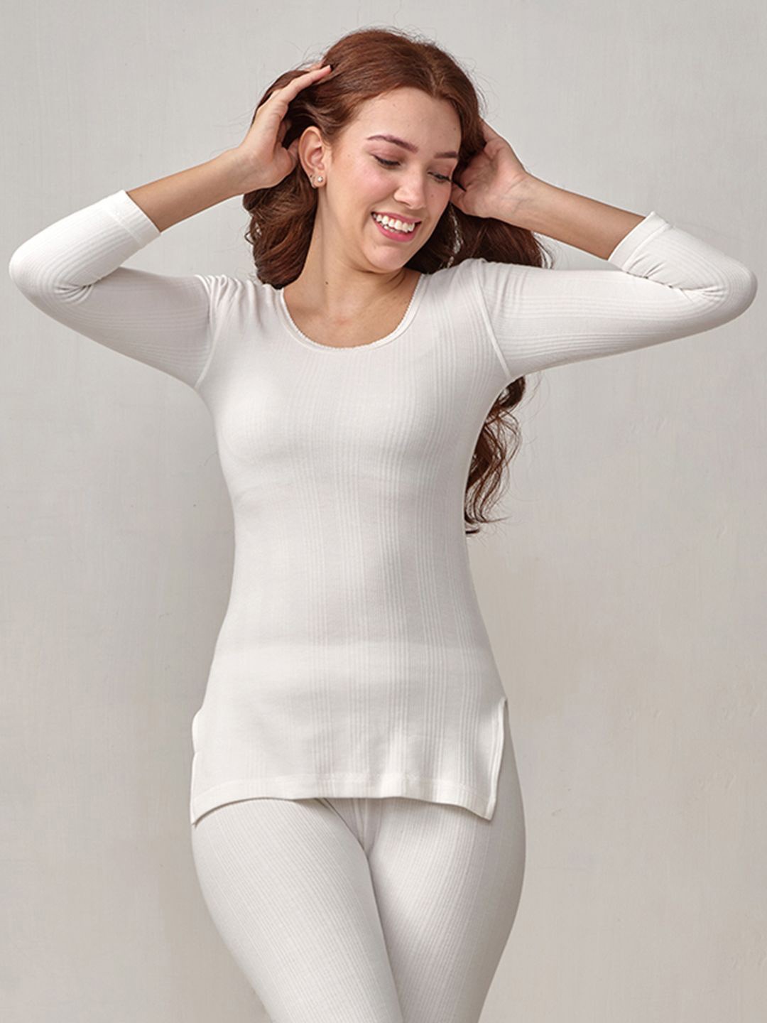 

INFERNO Women 3/4th Sleeve Long Thermal top, White