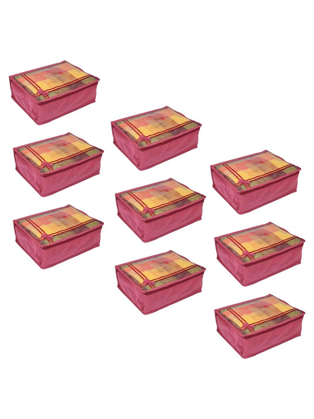

prettykrafts Maroon 9 Pieces Multi Utility Storage Organisers