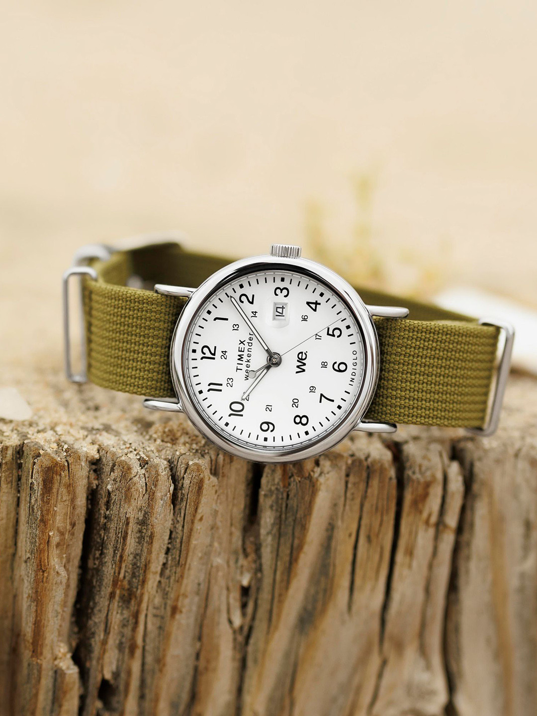 

Timex Unisex Brass Dial & Leather Straps Analogue Watch TW2W85600UJ, White