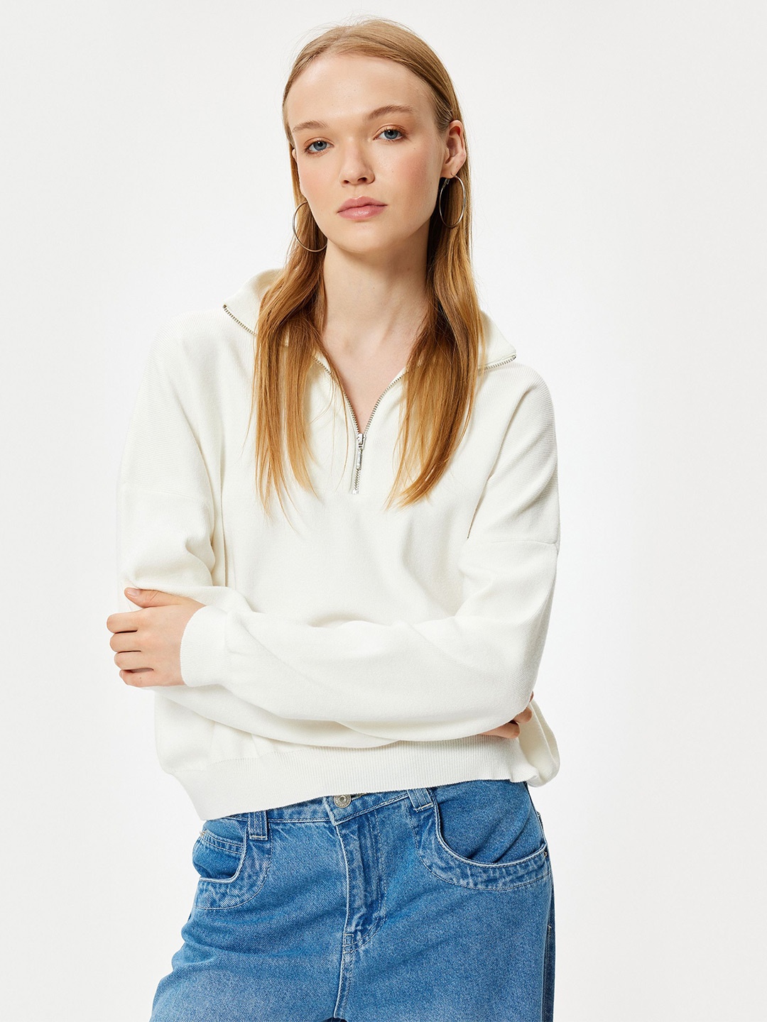 

Koton Women Pullover Sweater, Beige