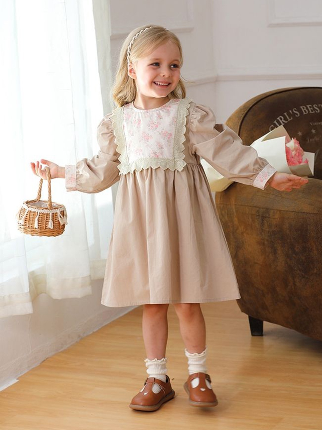 

LULU & SKY A-Line Dress, Khaki