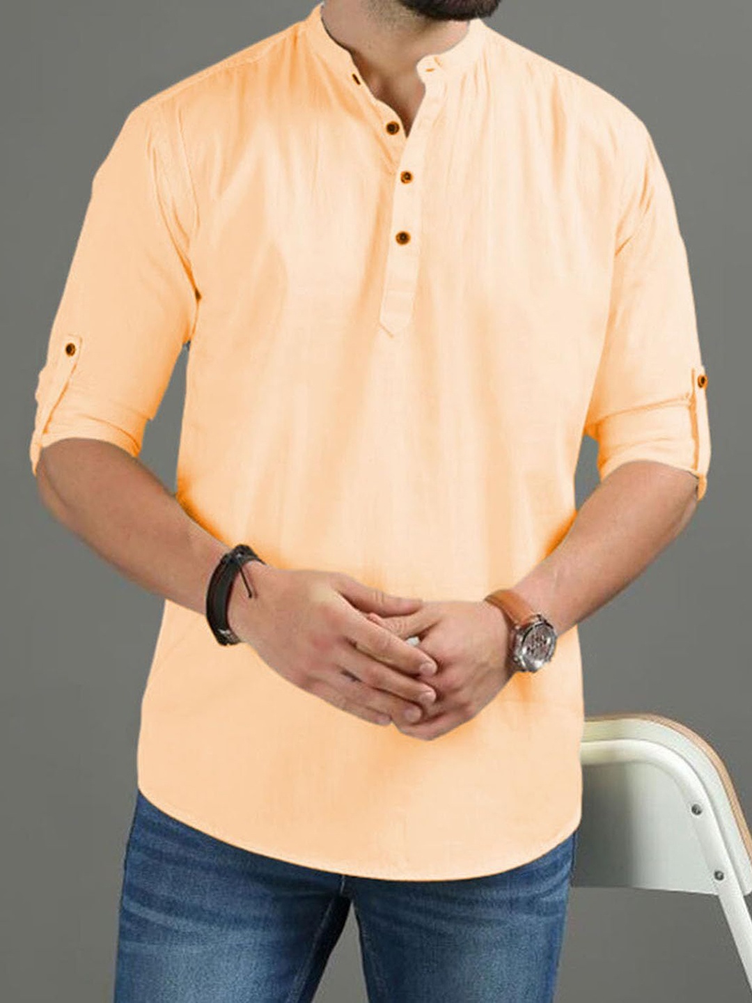 

Vida Loca Men Kurta, Orange