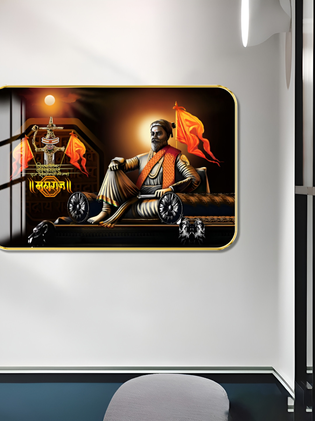 

WALLMAX Gold-Toned 1 Piece Wood Other Wall Paintings