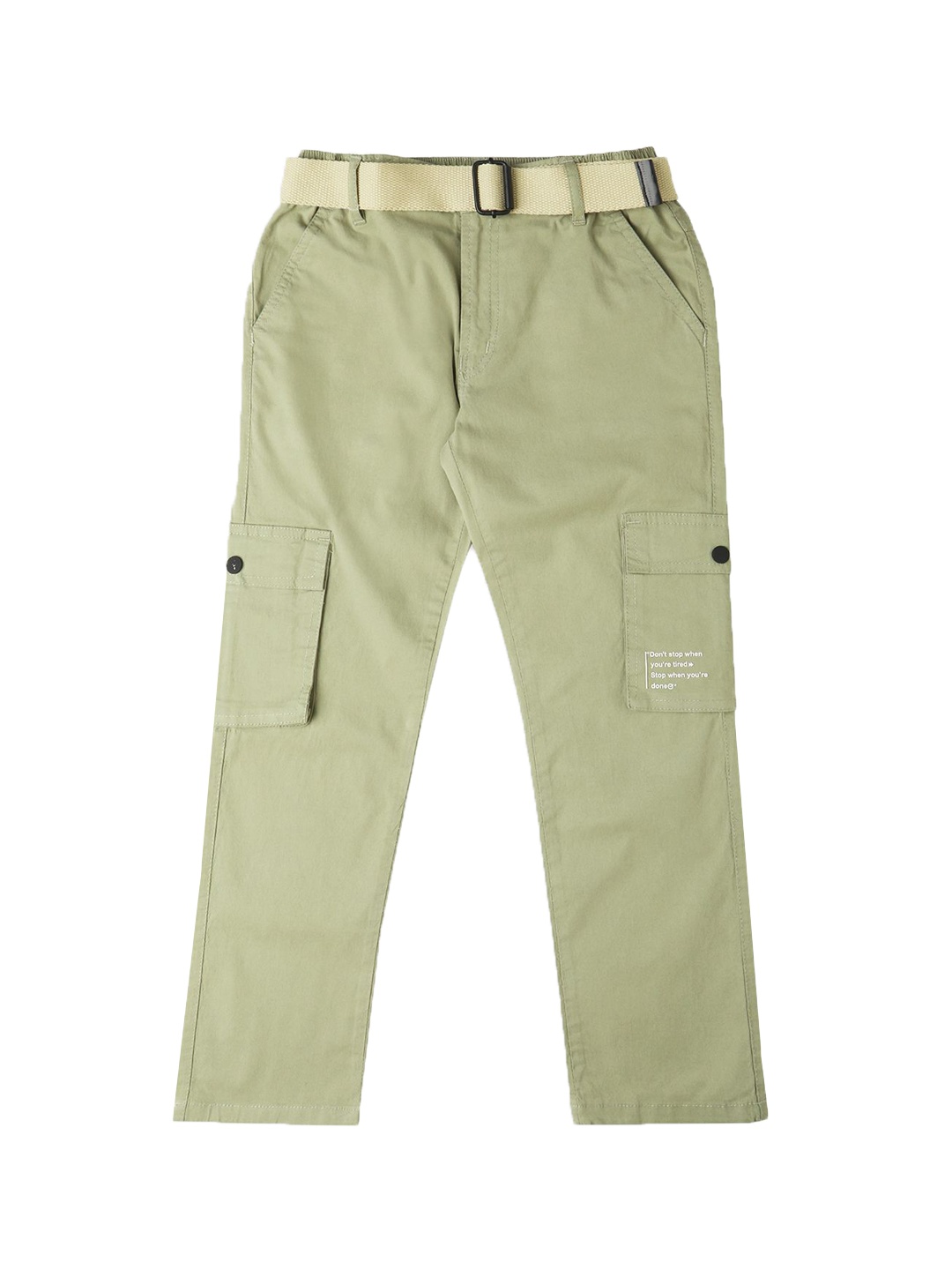 

CAVIO Boys Comfort Cargos Trousers, Green