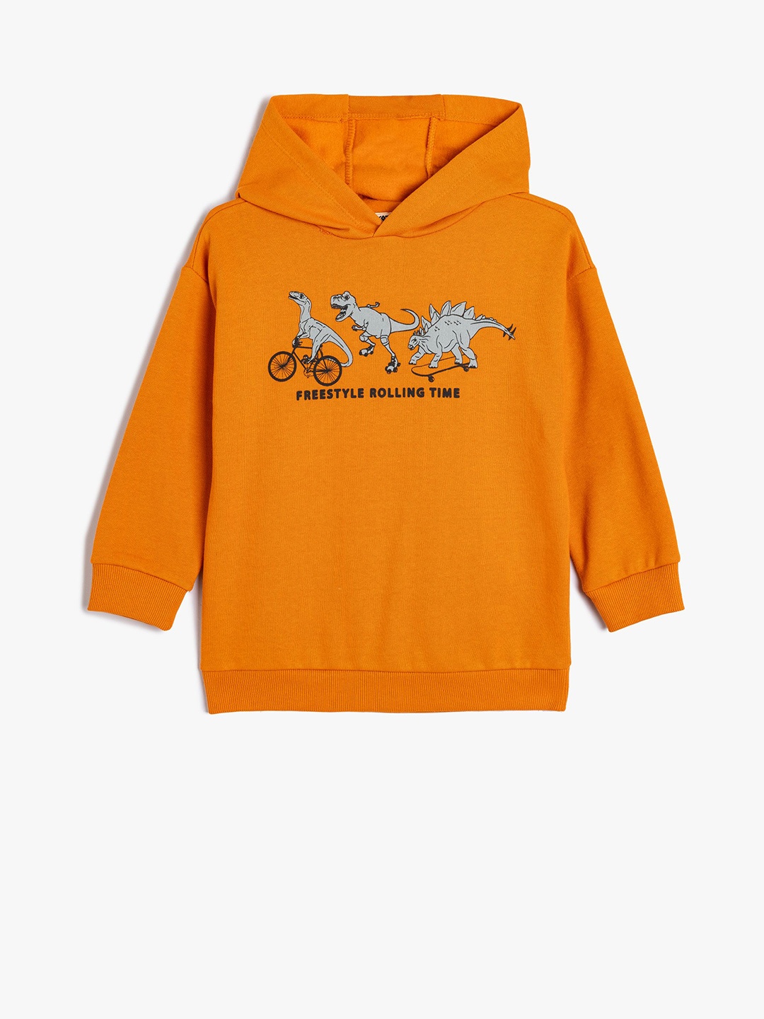 

Koton Boys Graphic Printed Hood Cotton Pullover Sweatshirt, Orange