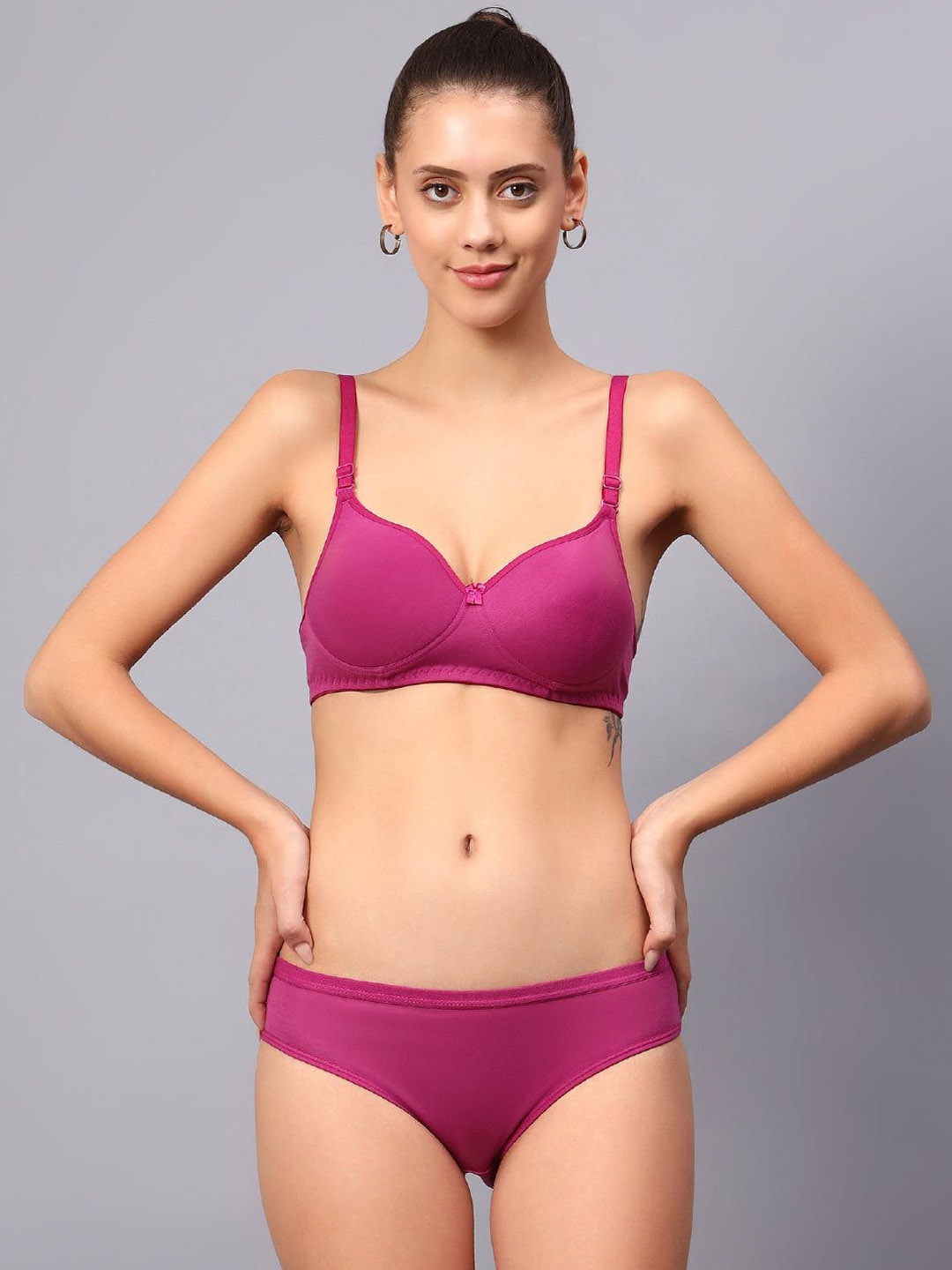 

LIONZY Women Seamless Lightly Padded Lingerie Set LY-LSP-30, Purple