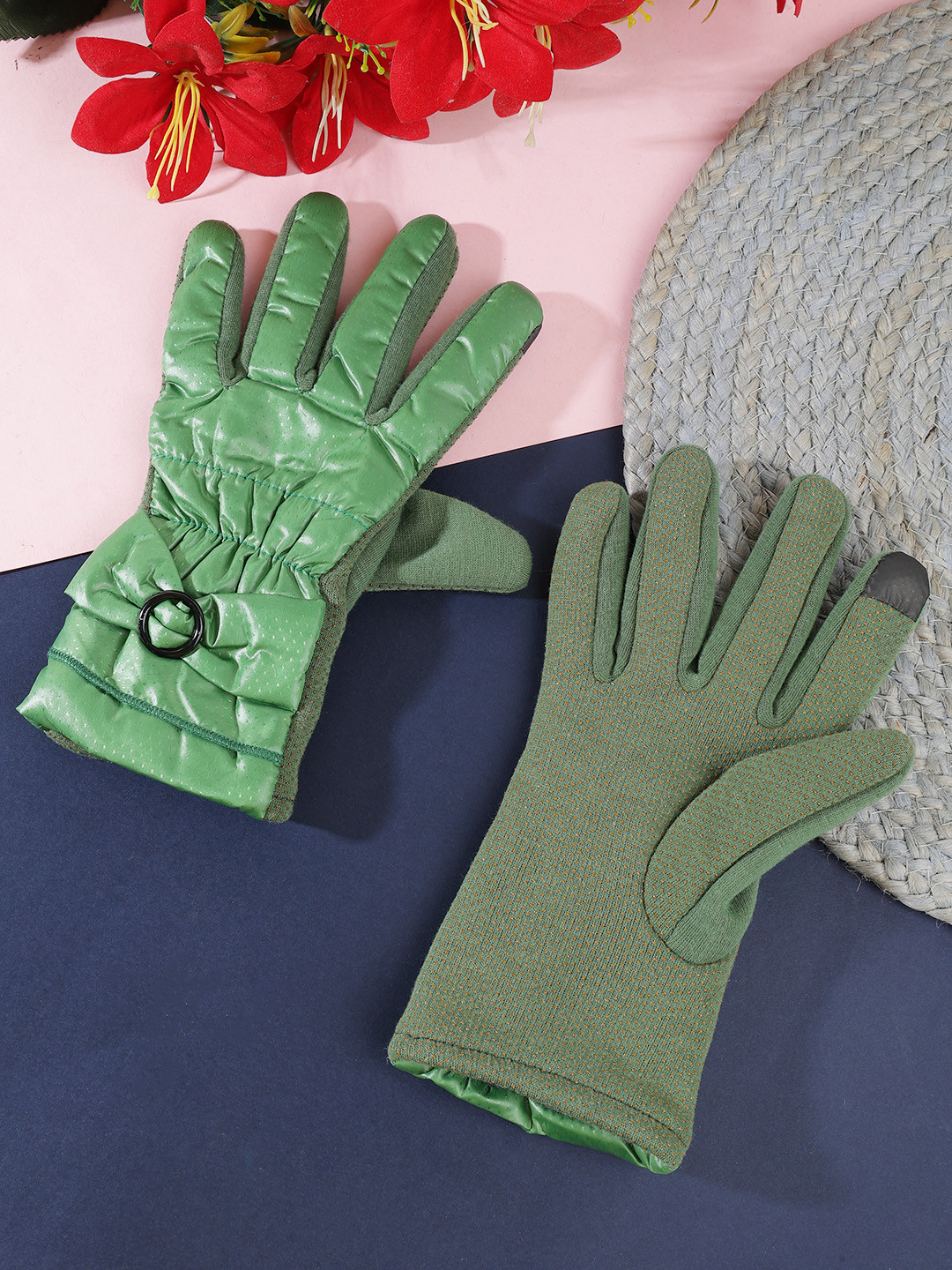 

ELLIS Unisex Acrylic Touchscreen Gloves, Green