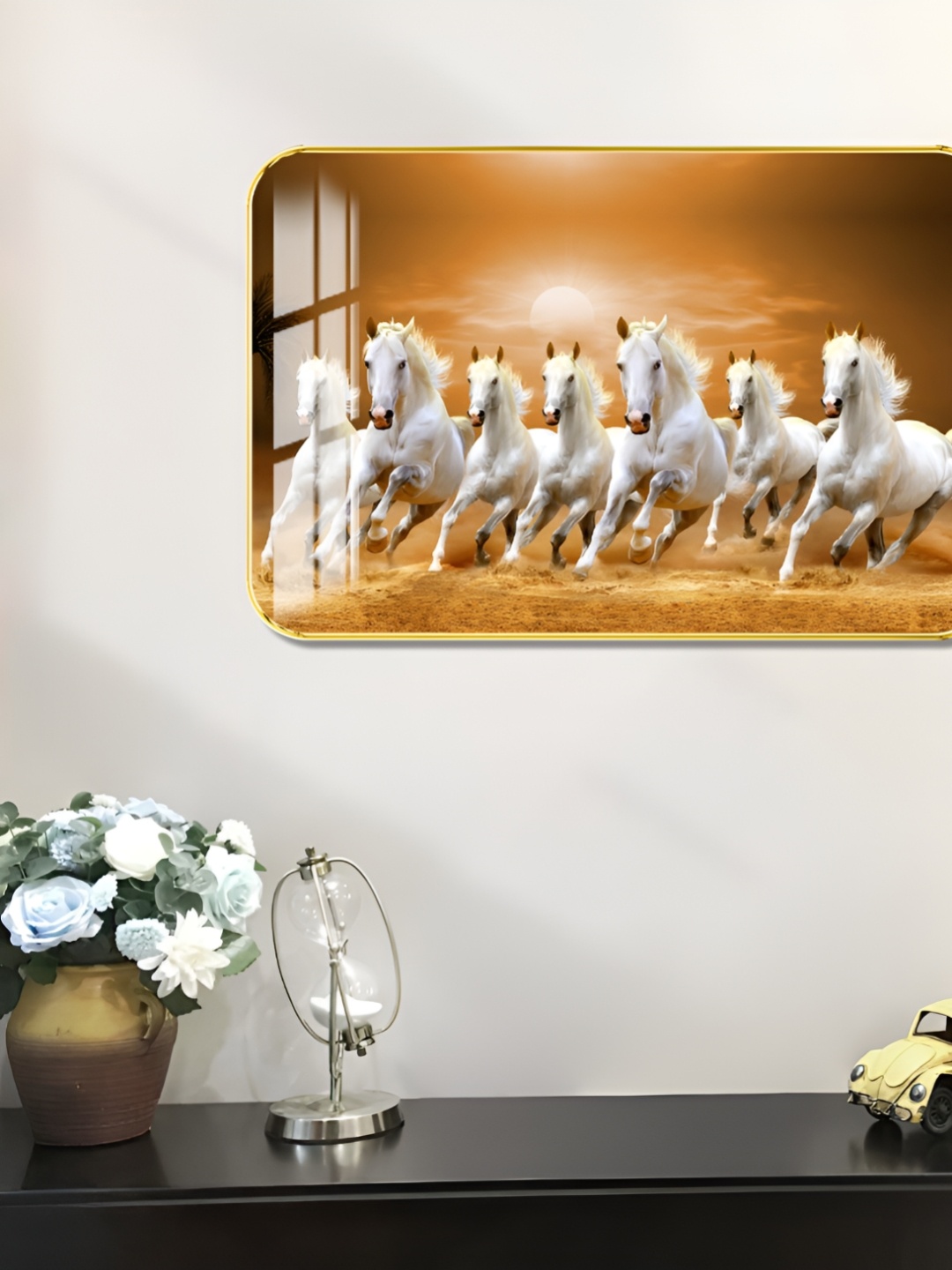

WALLMAX Gold-Toned 1 Piece Wood Other Wall Paintings
