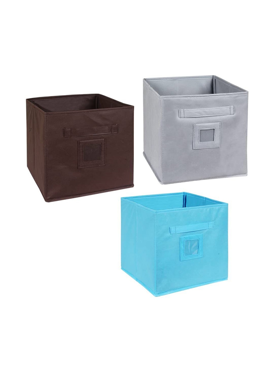 

prettykrafts Grey & Blue 3 Pieces Drawer Organisers