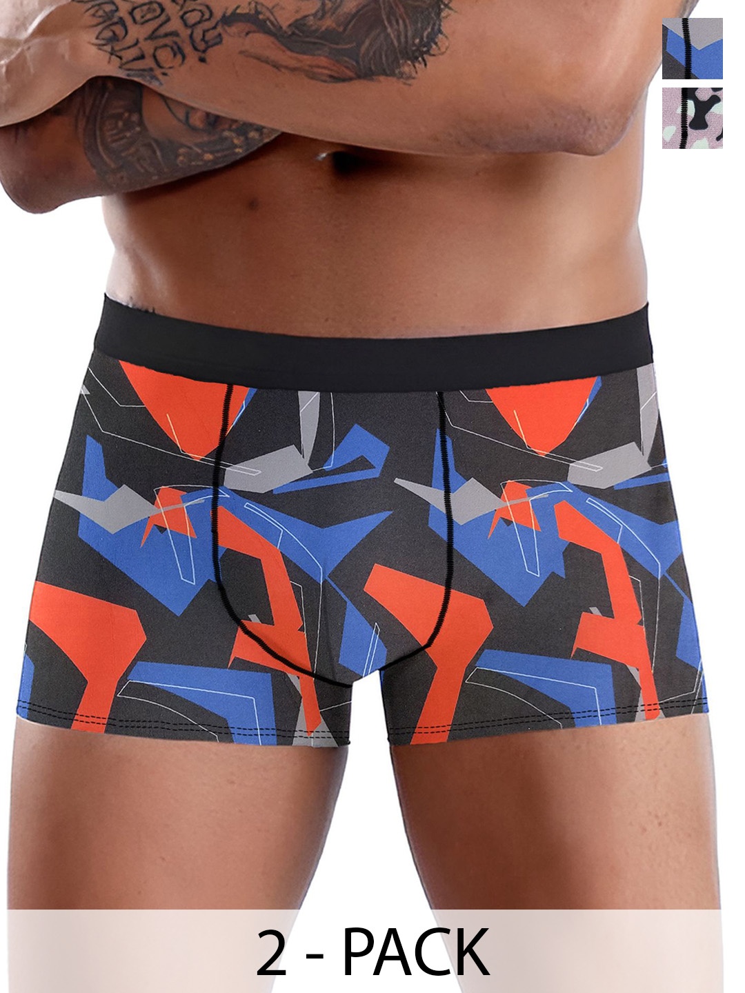 

DISPENSER Pack Of 2 Men Printed Trunk V14-C15-C18-L, Red