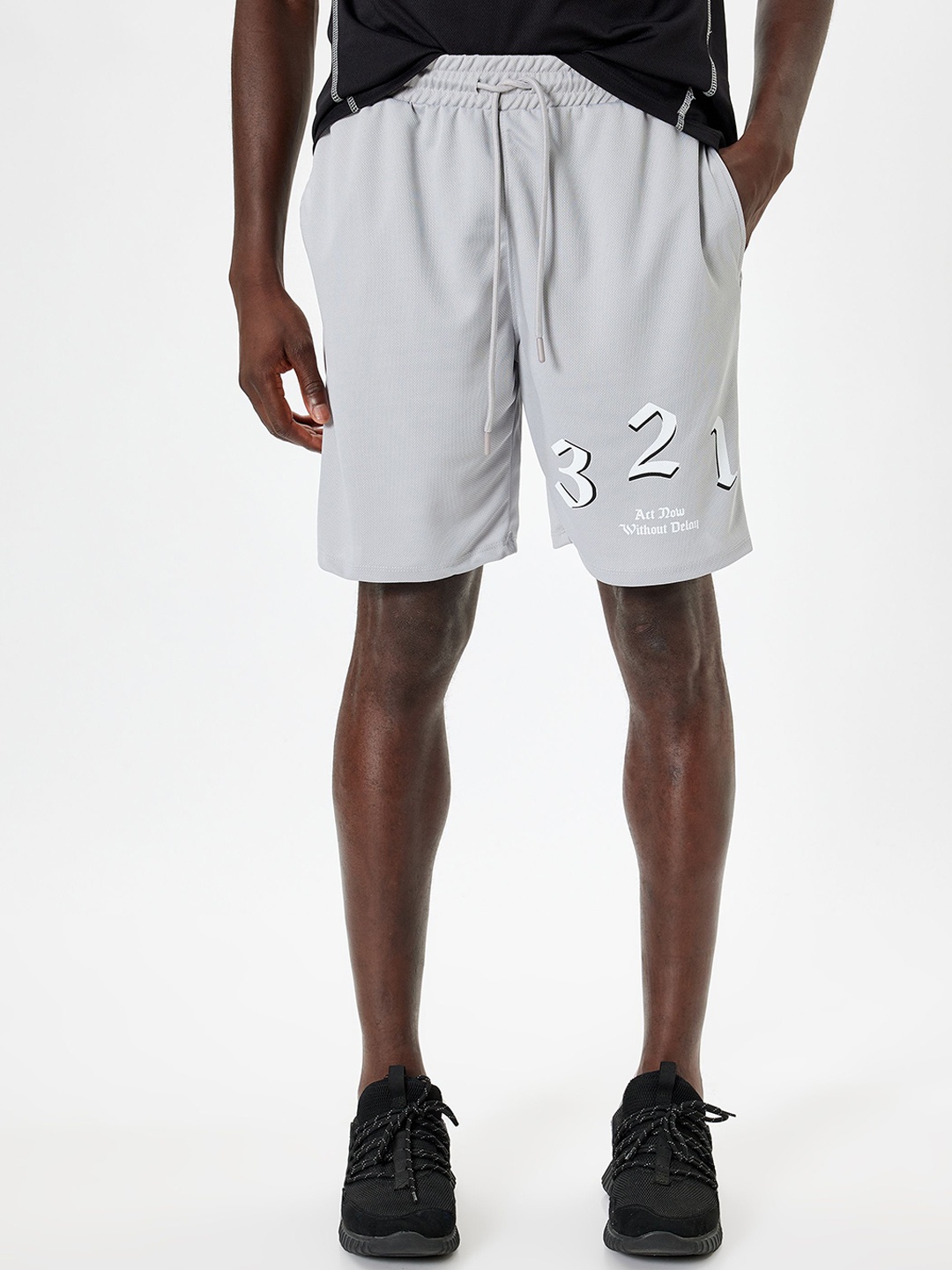 

Koton Men Solid Sports Shorts, Grey