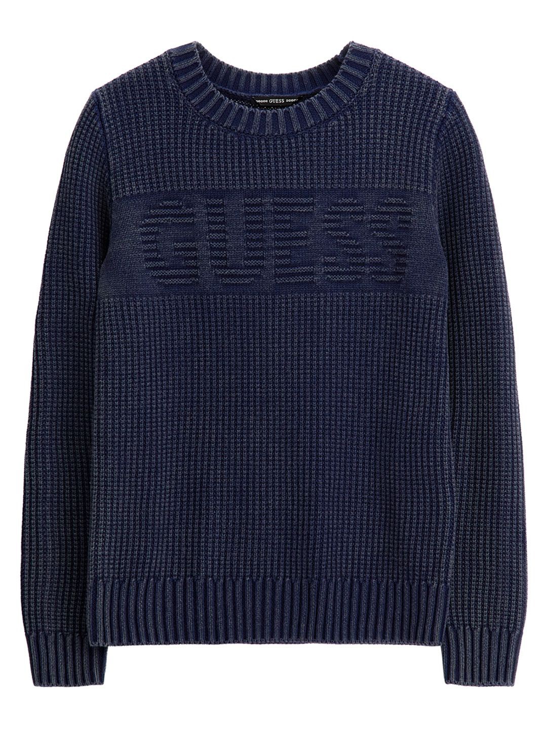 

GUESS kids Boys Cable Knit Pullover, Navy blue