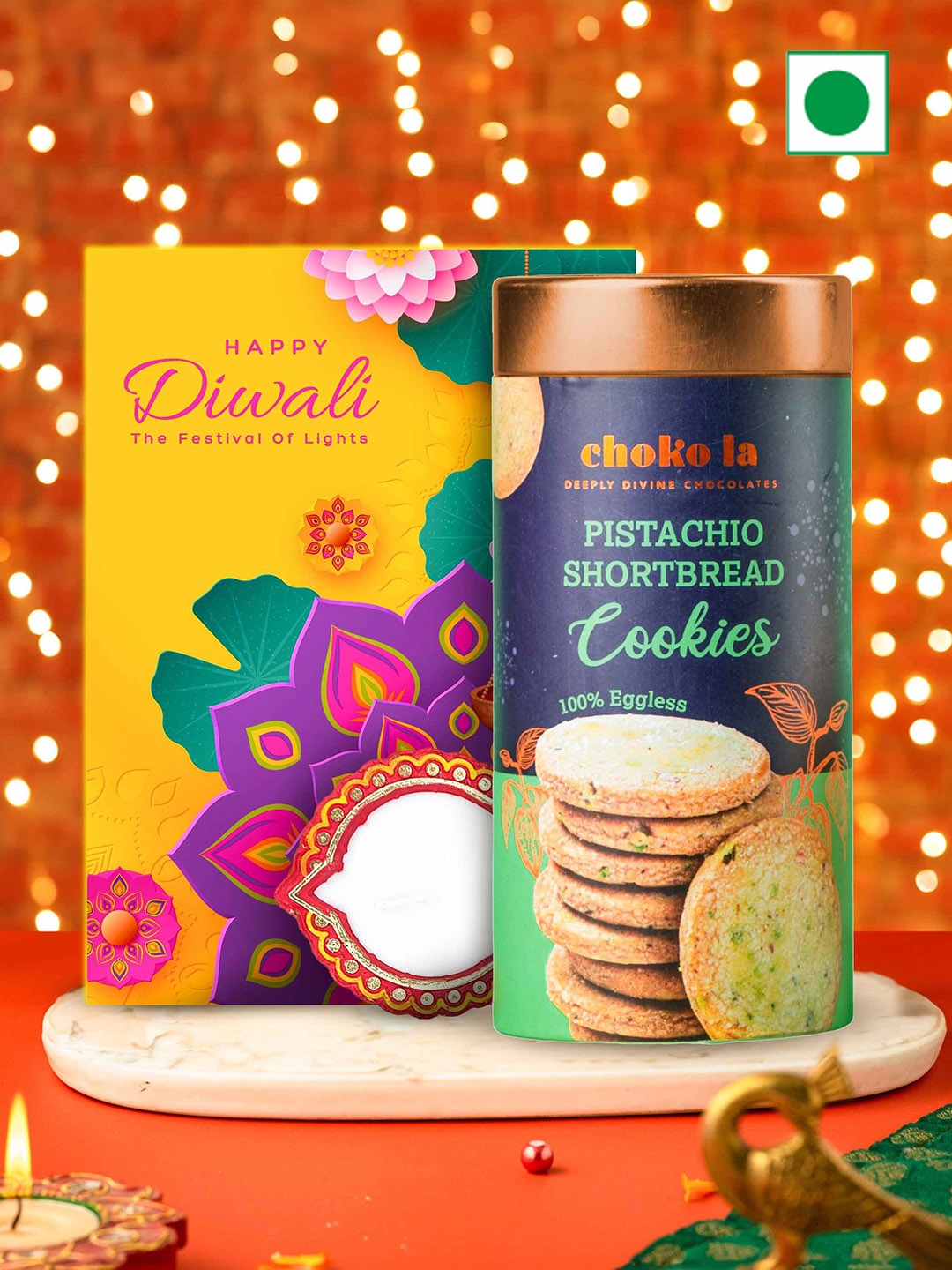 

choko la Pistachio Cookies-160gm, Orange