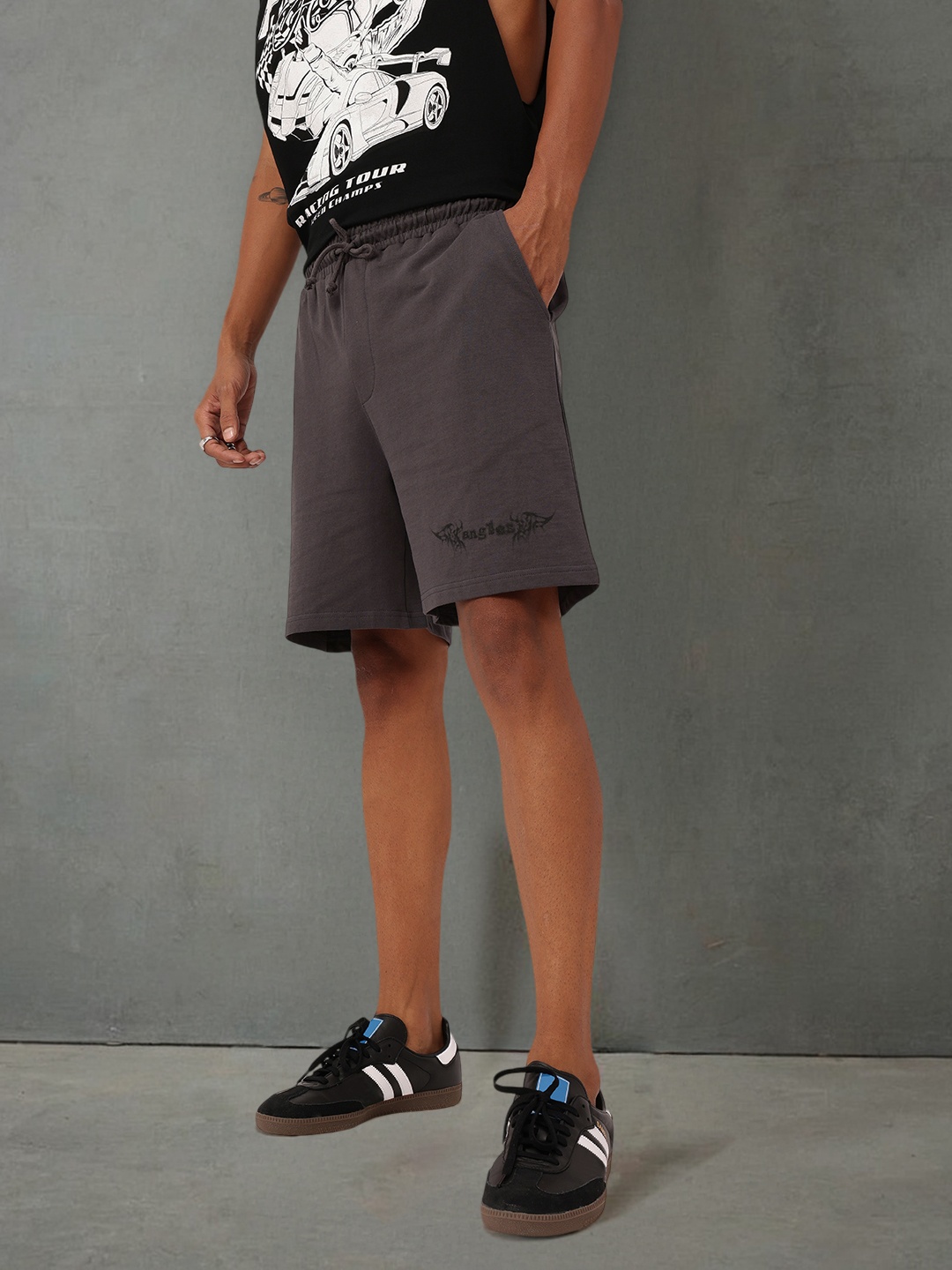 

Kook N Keech Men Urban Vibe Relaxed Fit Shorts, Grey