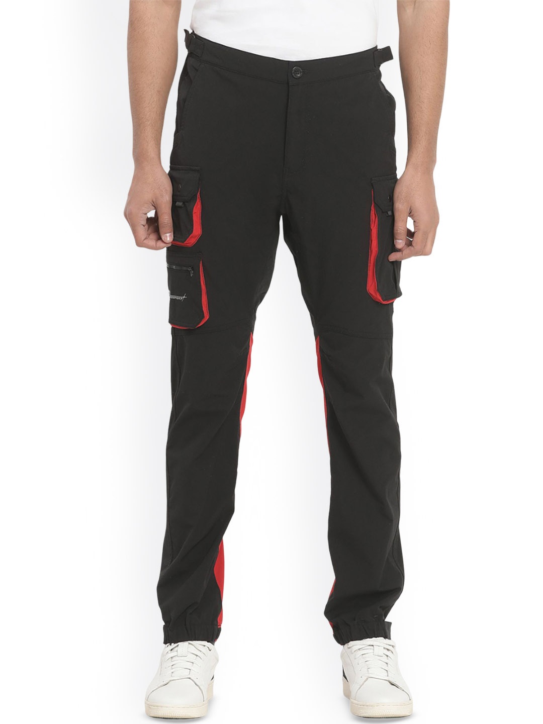 

Royal Enfield Men Regular Fit Trousers, Black