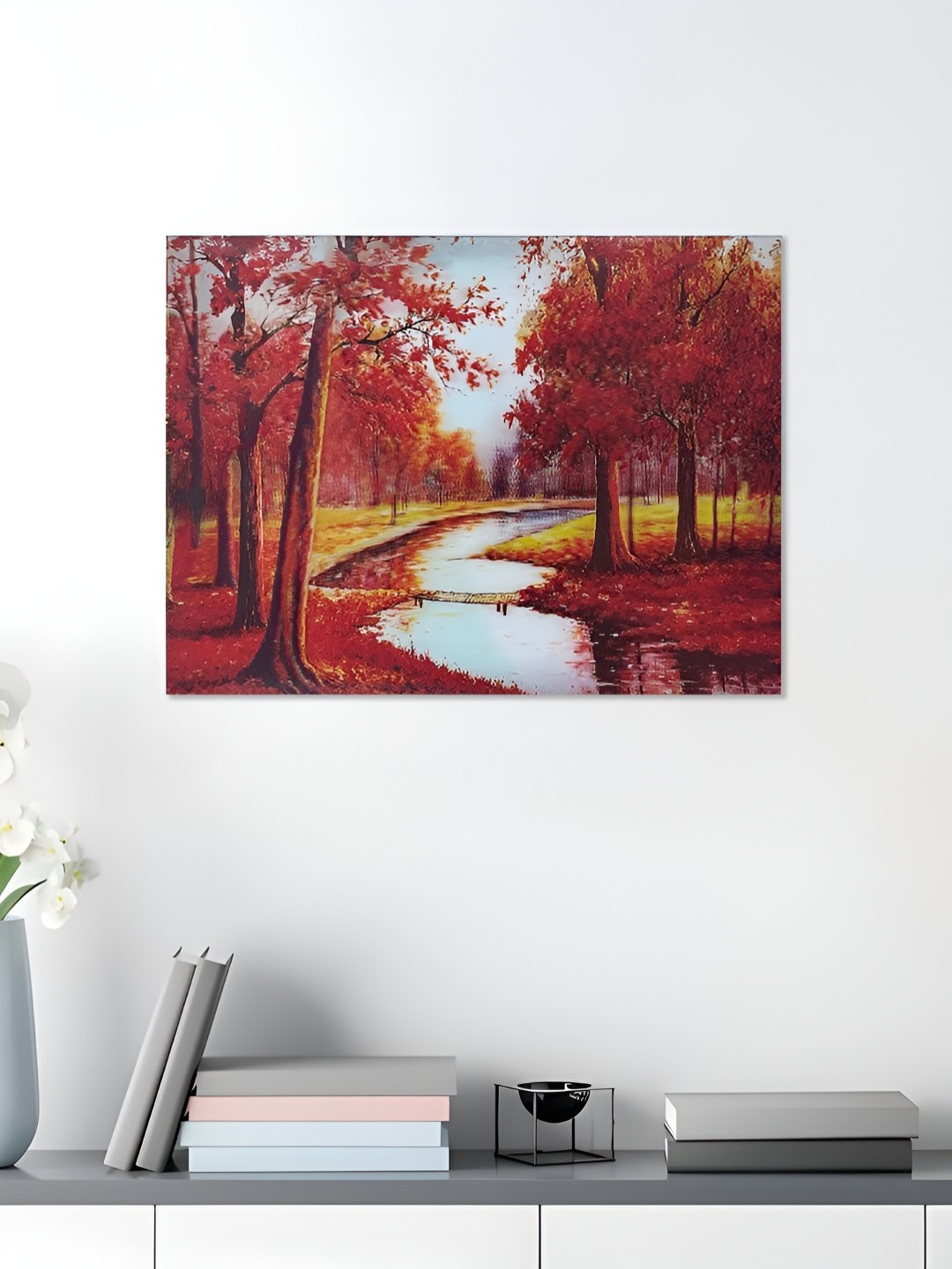 

Art Street Red & White 1 Piece Paper Other Wall Paintings