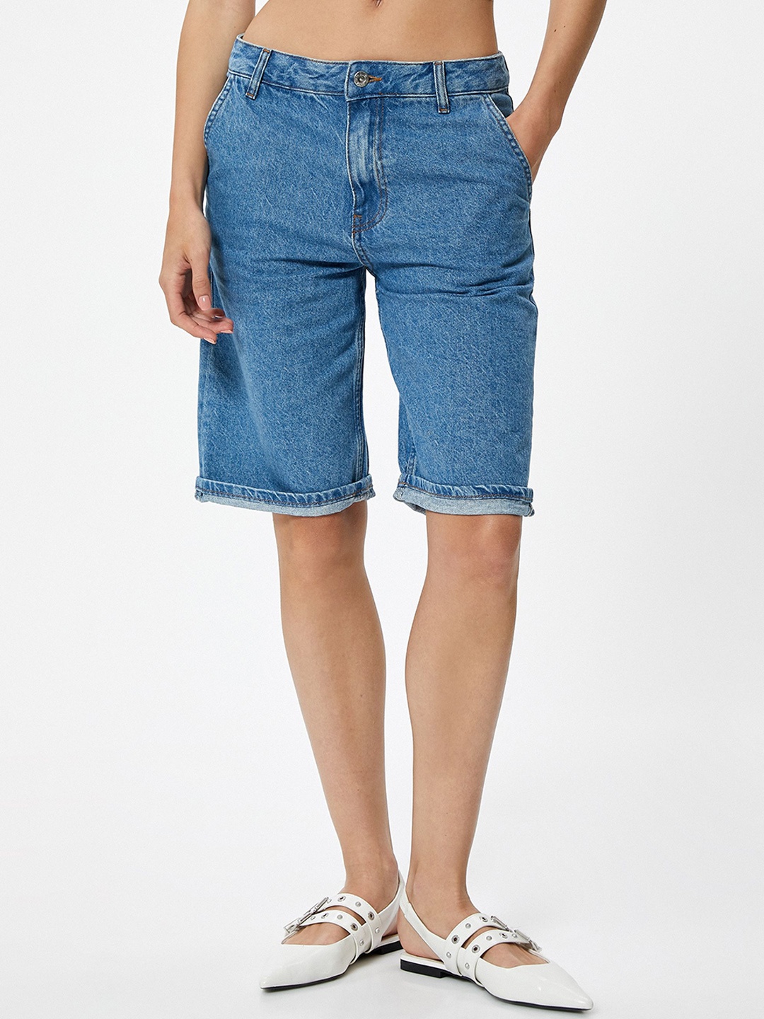 

Koton Women Denim Shorts, Blue