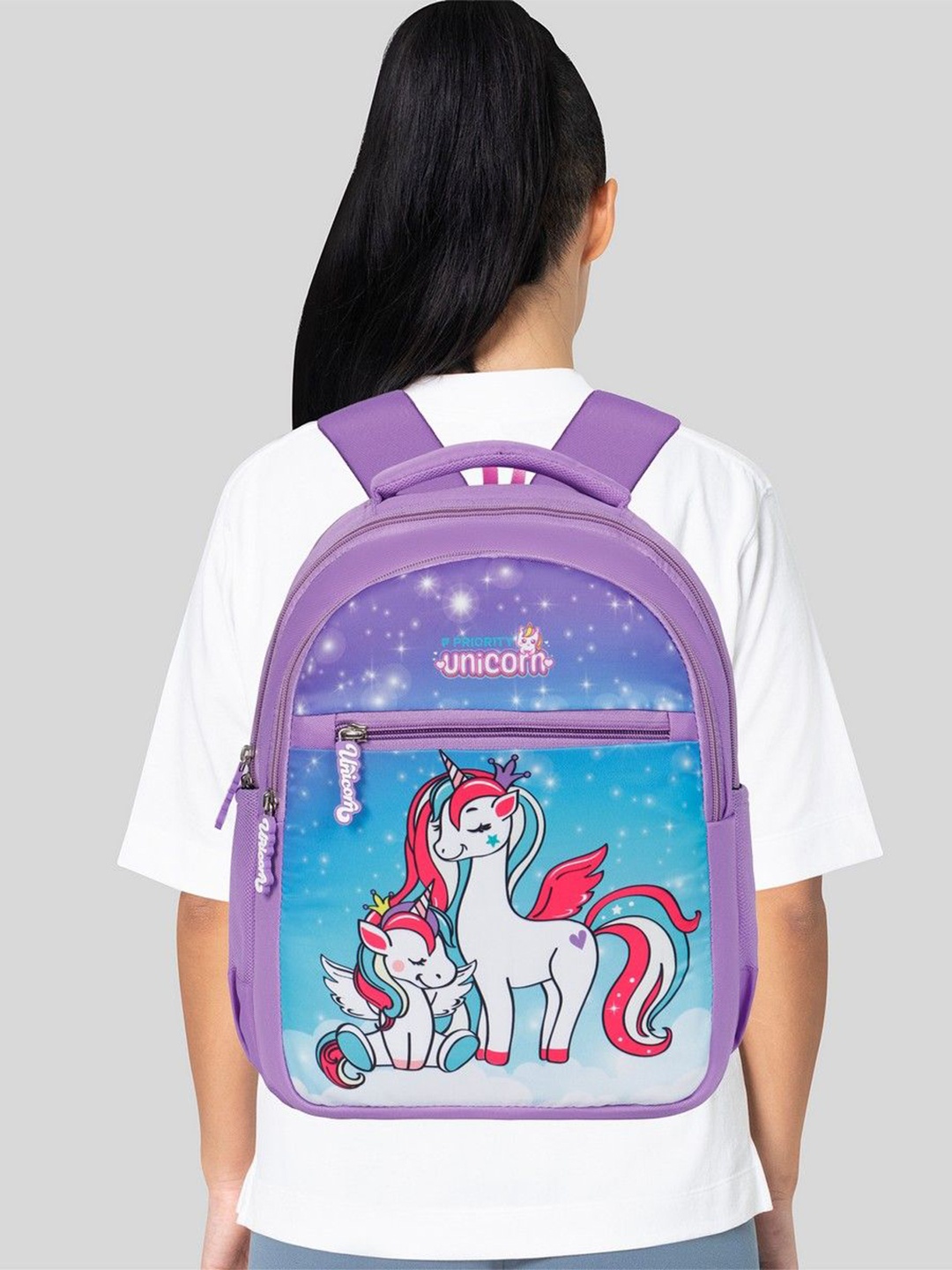 

Priority Kids Graphic Printed Backpack, Lavender