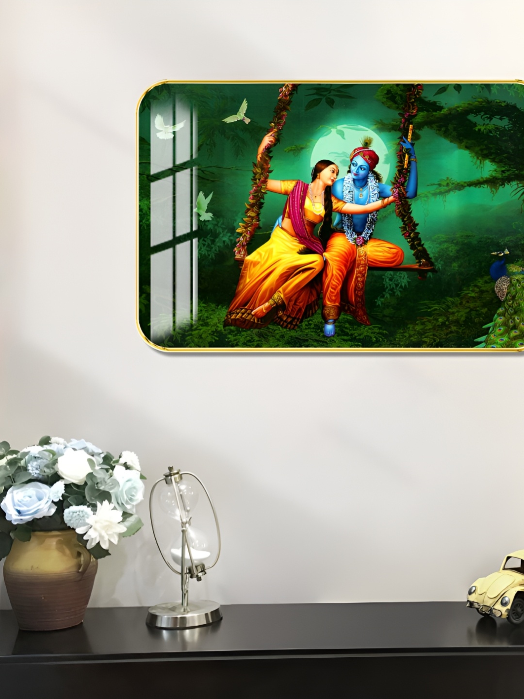 

WALLMAX Gold-Toned 1 Piece Wood Other Wall Paintings
