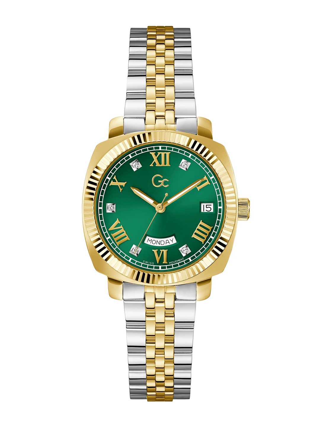 

GC Women Embellished Dial & Stainless Steel Straps Analogue Watch Z44002L9MF, Green