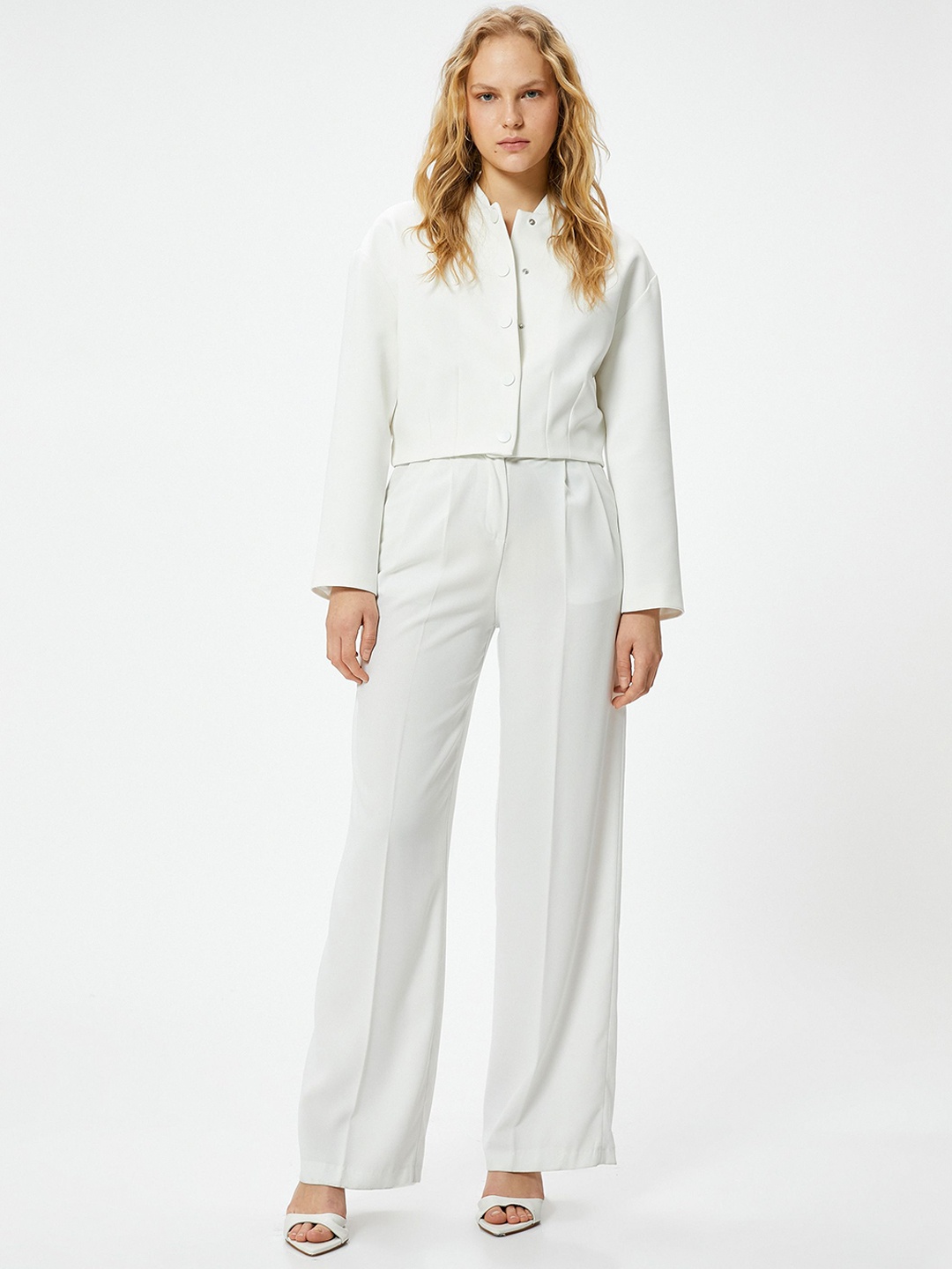

Koton Long Sleeves Crop Jacket, Off white