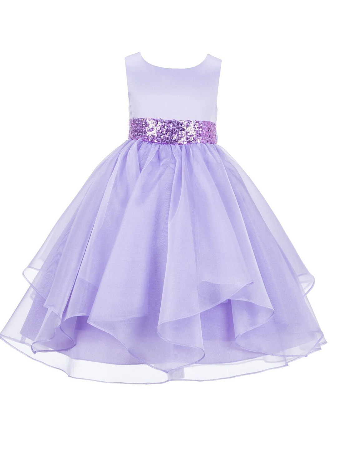 

Wish little Girls Self Design Fit and Flare Dress, Lavender
