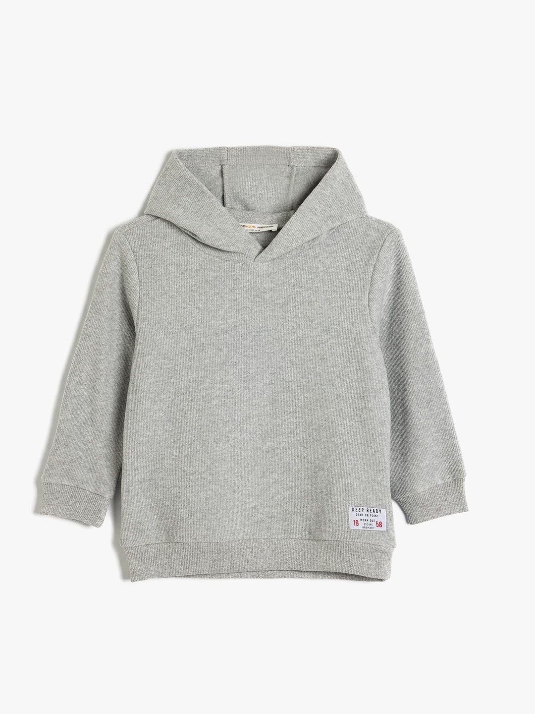 

Koton Boys Solid Hood Cotton Pullover Sweatshirt, Grey