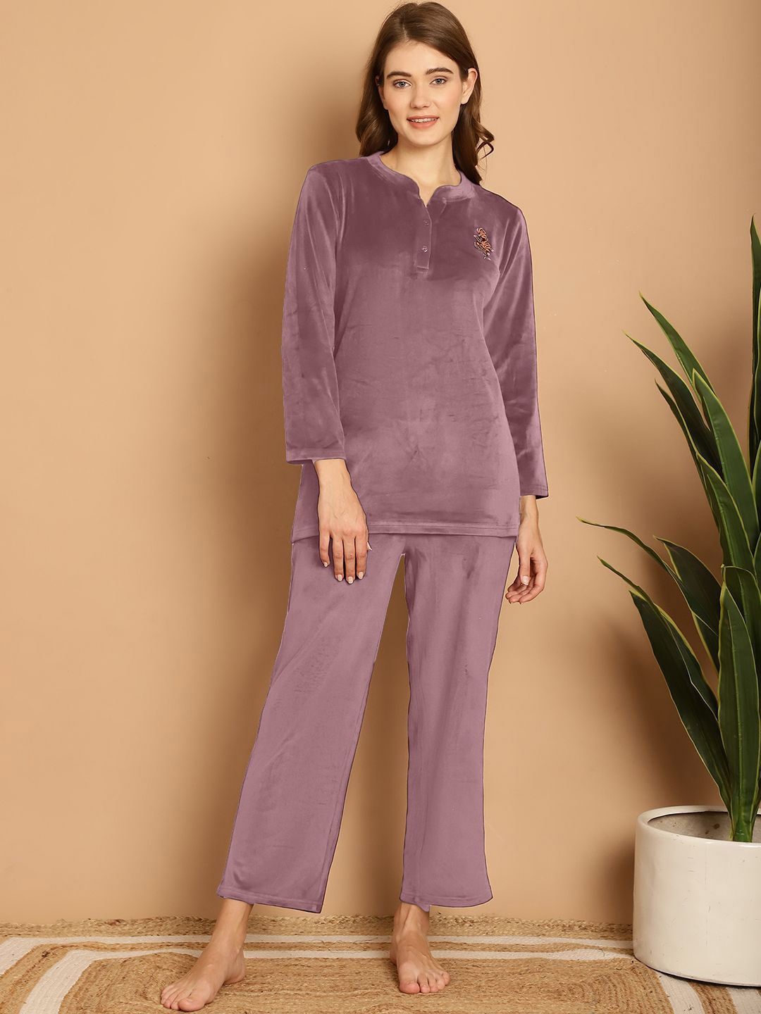 

Aerowarm Women Night suit, Purple