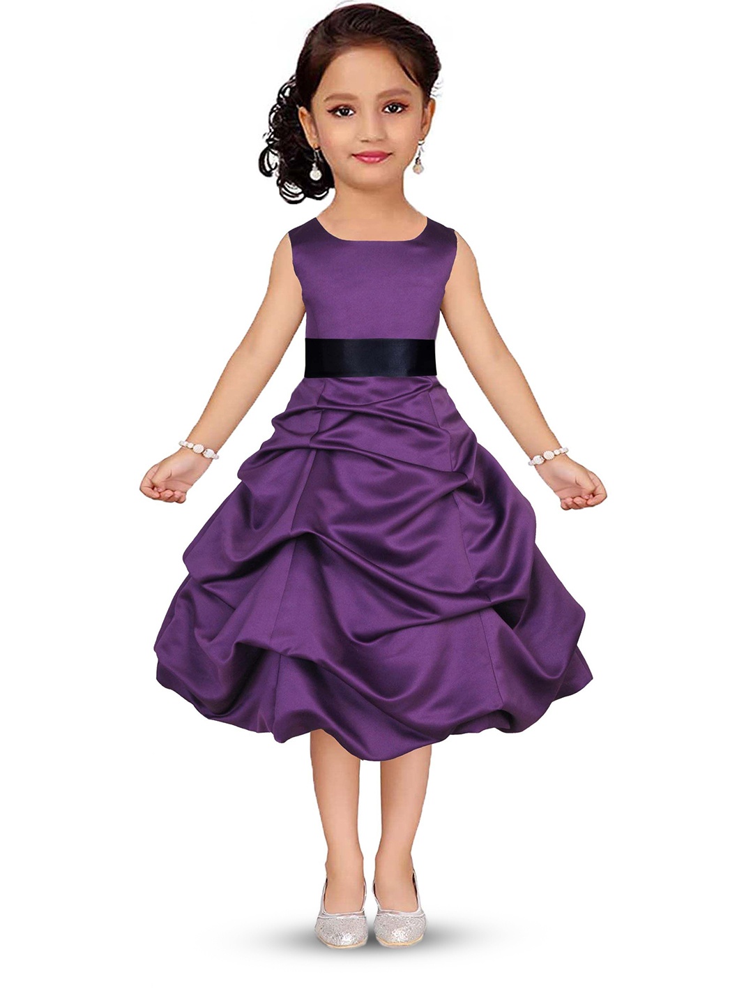 

Wish little Satin A-Line Dress, Purple