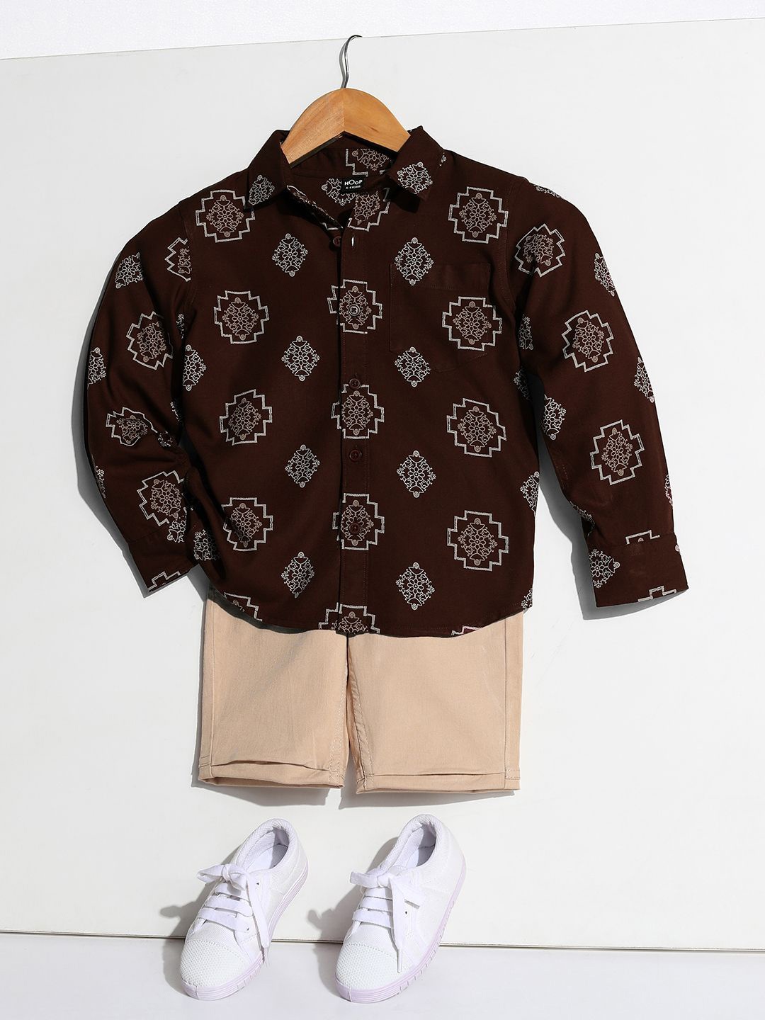 

Hoop Kids Boys Slim Fit Shirts, Maroon