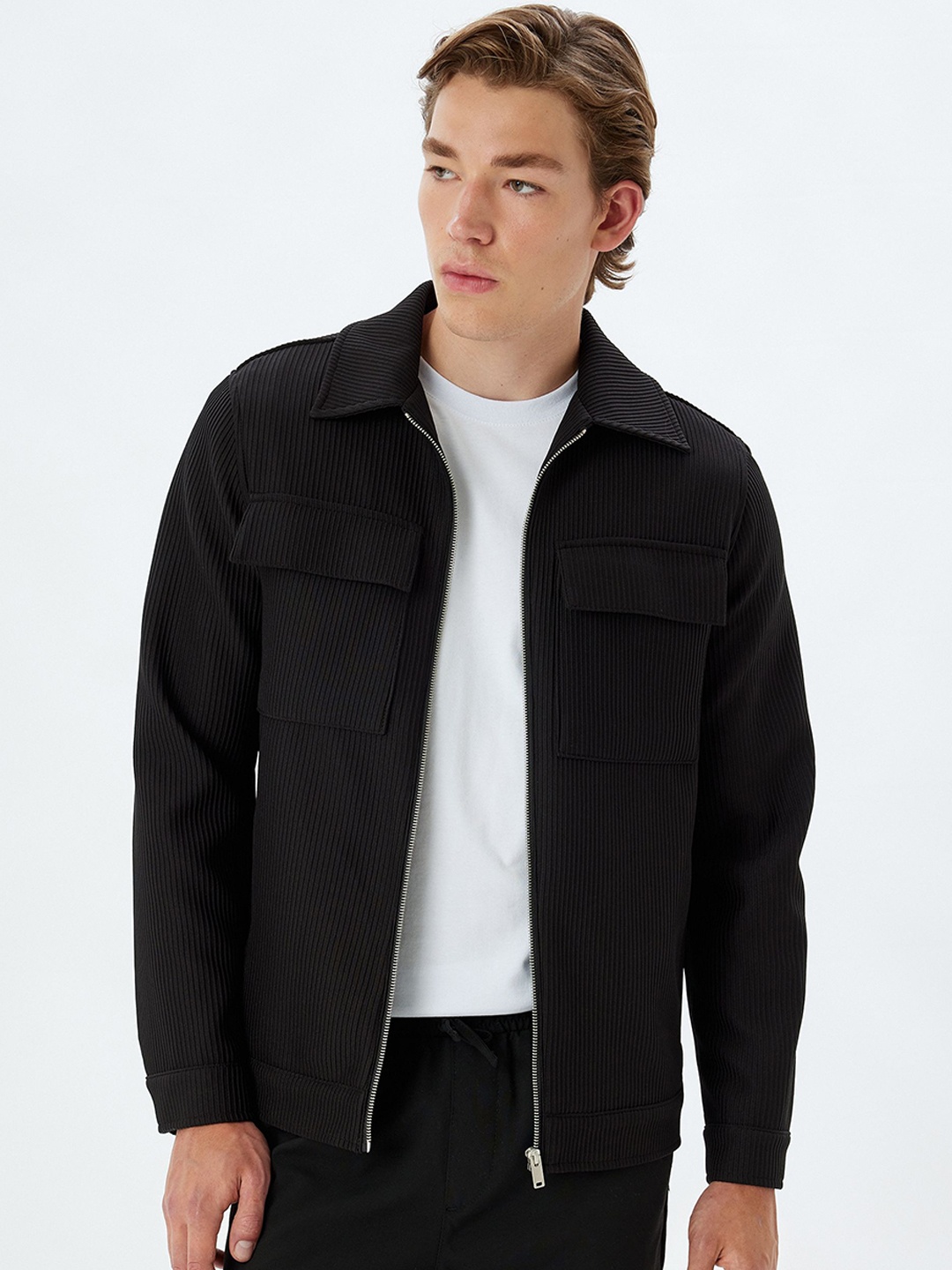 

Koton Long Sleeves Regular Jacket, Black