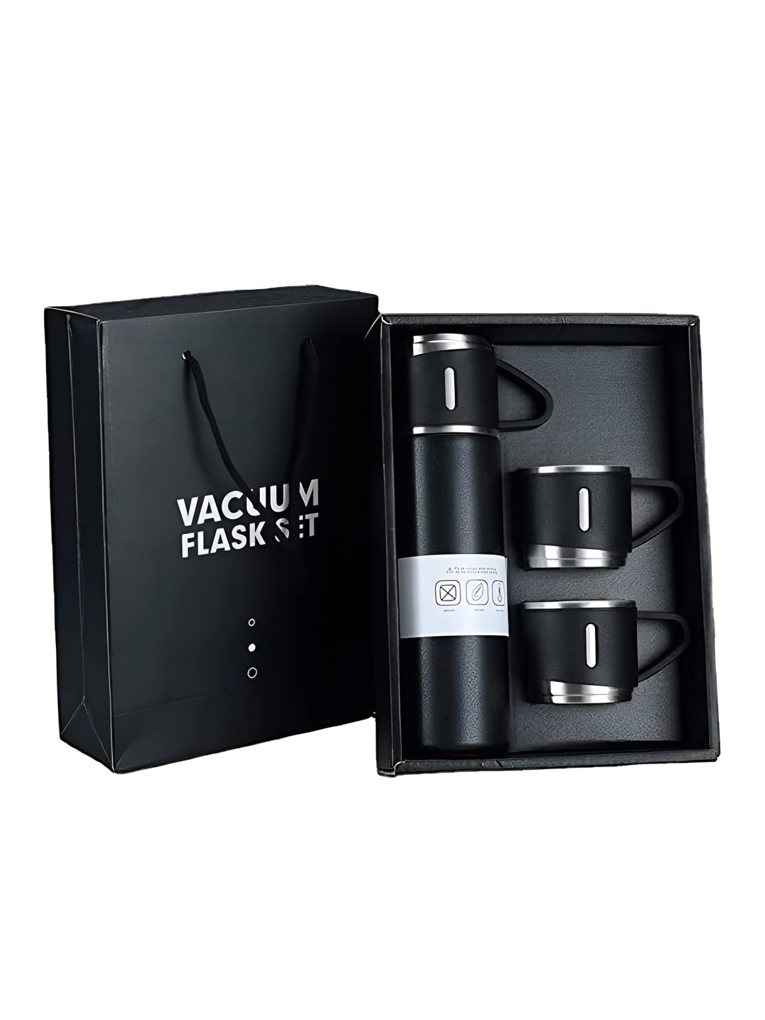 

Adbeni Black Single Stainless Steel Solid Smart Vacuum Water Bottle