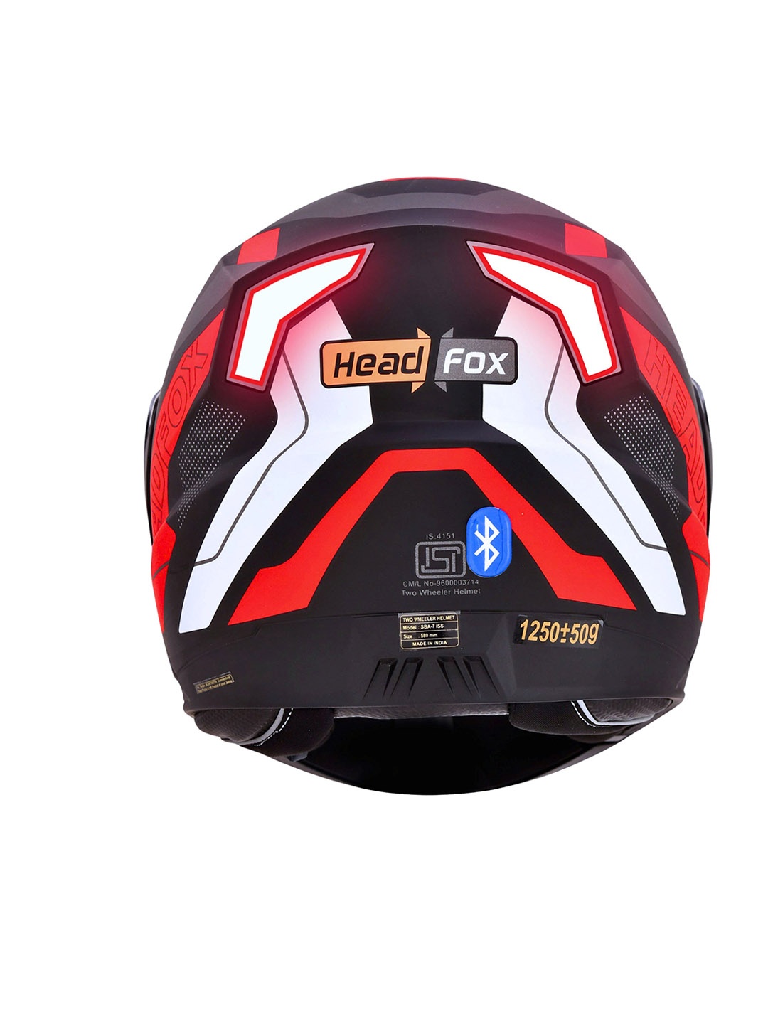 

HEADFOX N2 Smart Bluetooth Helmet with Flash Lights, Red