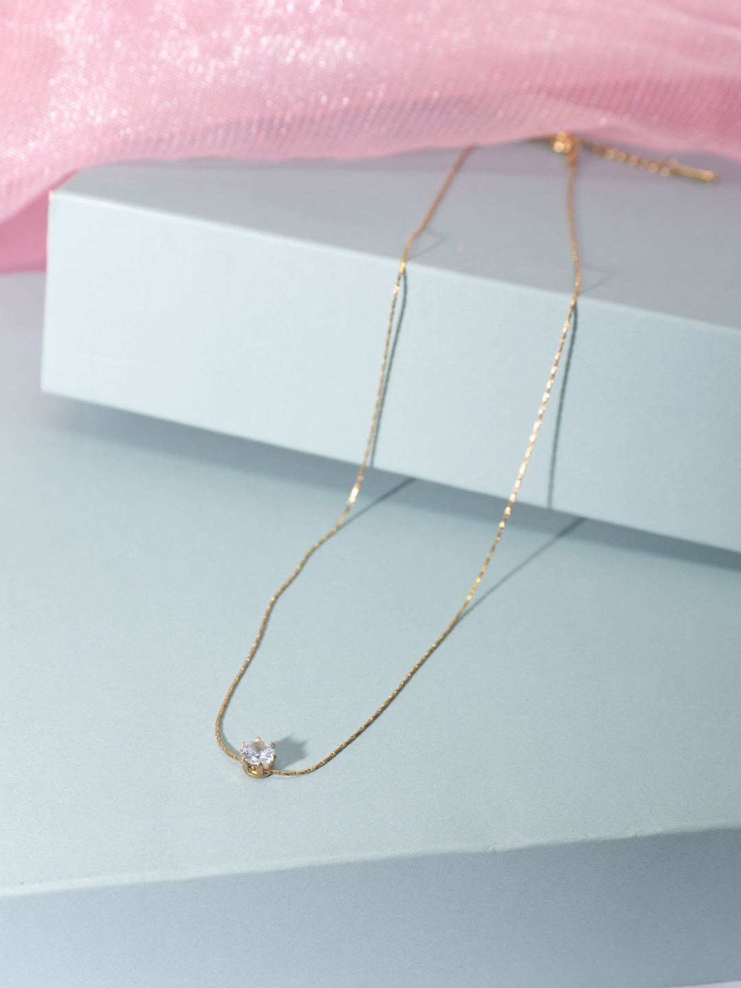 

Niscka Gold-Plated Stone Studded Necklace