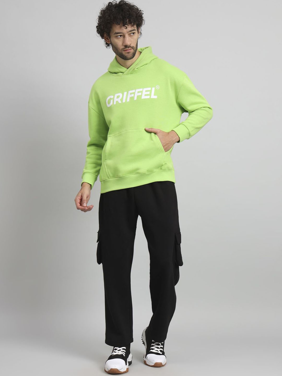 

GRIFFEL Men Long Sleeves Printed Tracksuits, Green