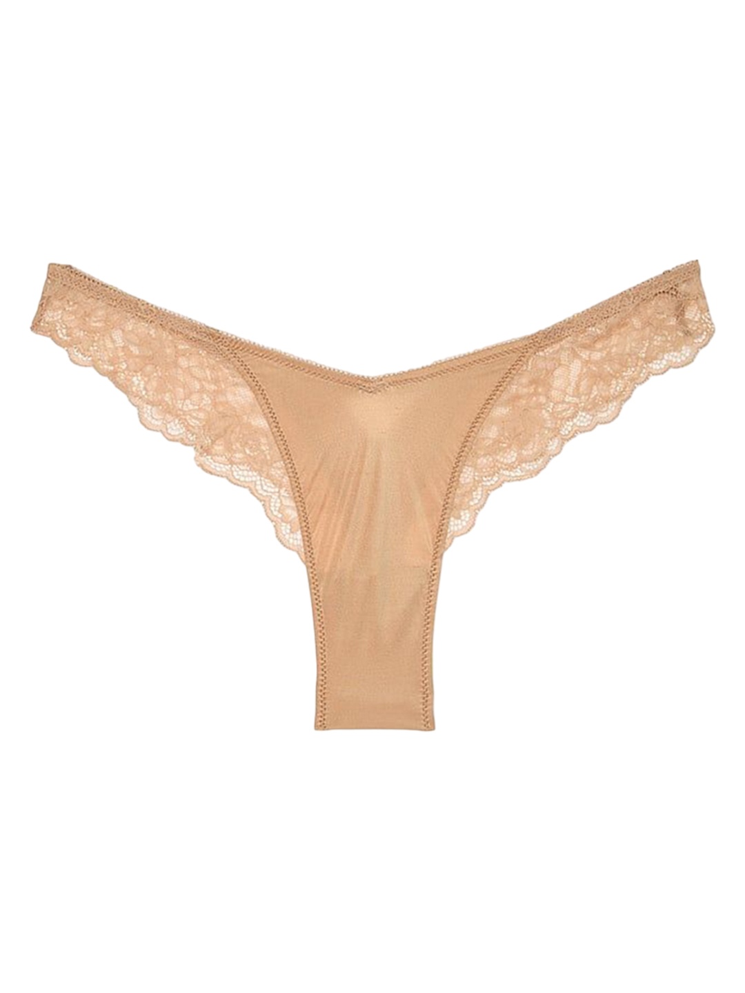 

Victoria's Secret Women Lace Thongs Briefs, Beige