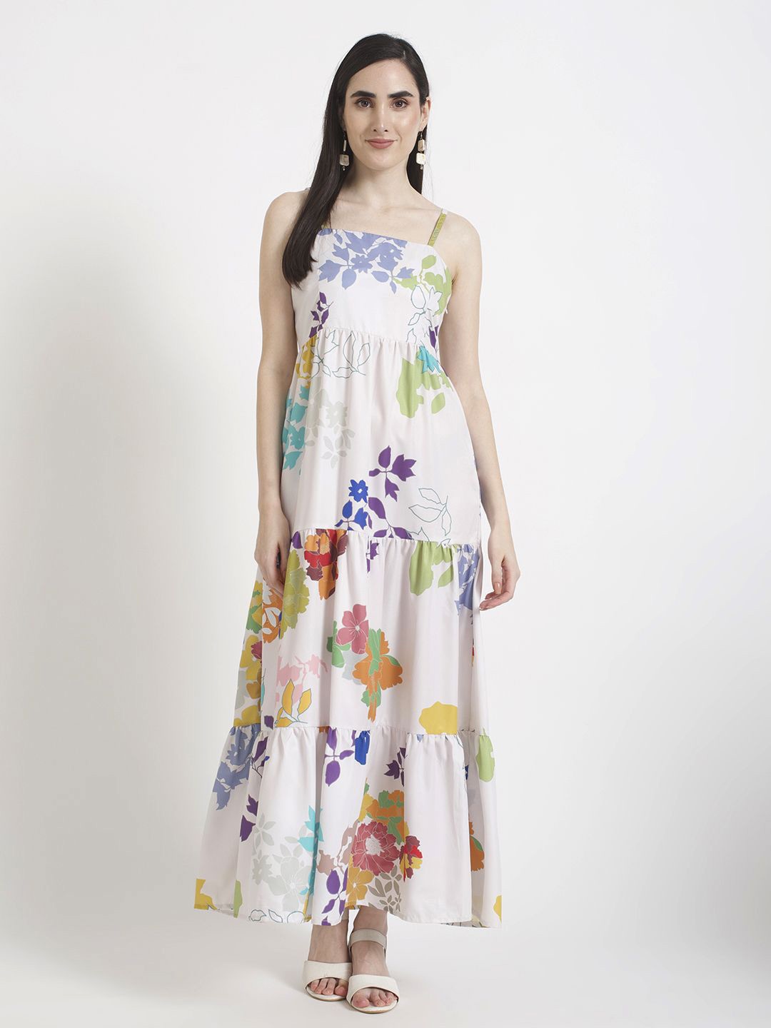 

AMSWAN Floral Print Maxi Dress, Multi