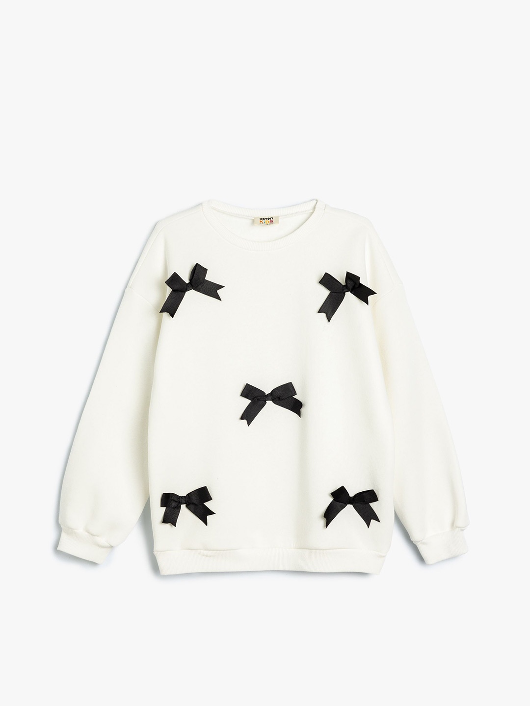 

Koton Girls Solid Round Neck Cotton Pullover Sweatshirt, Beige